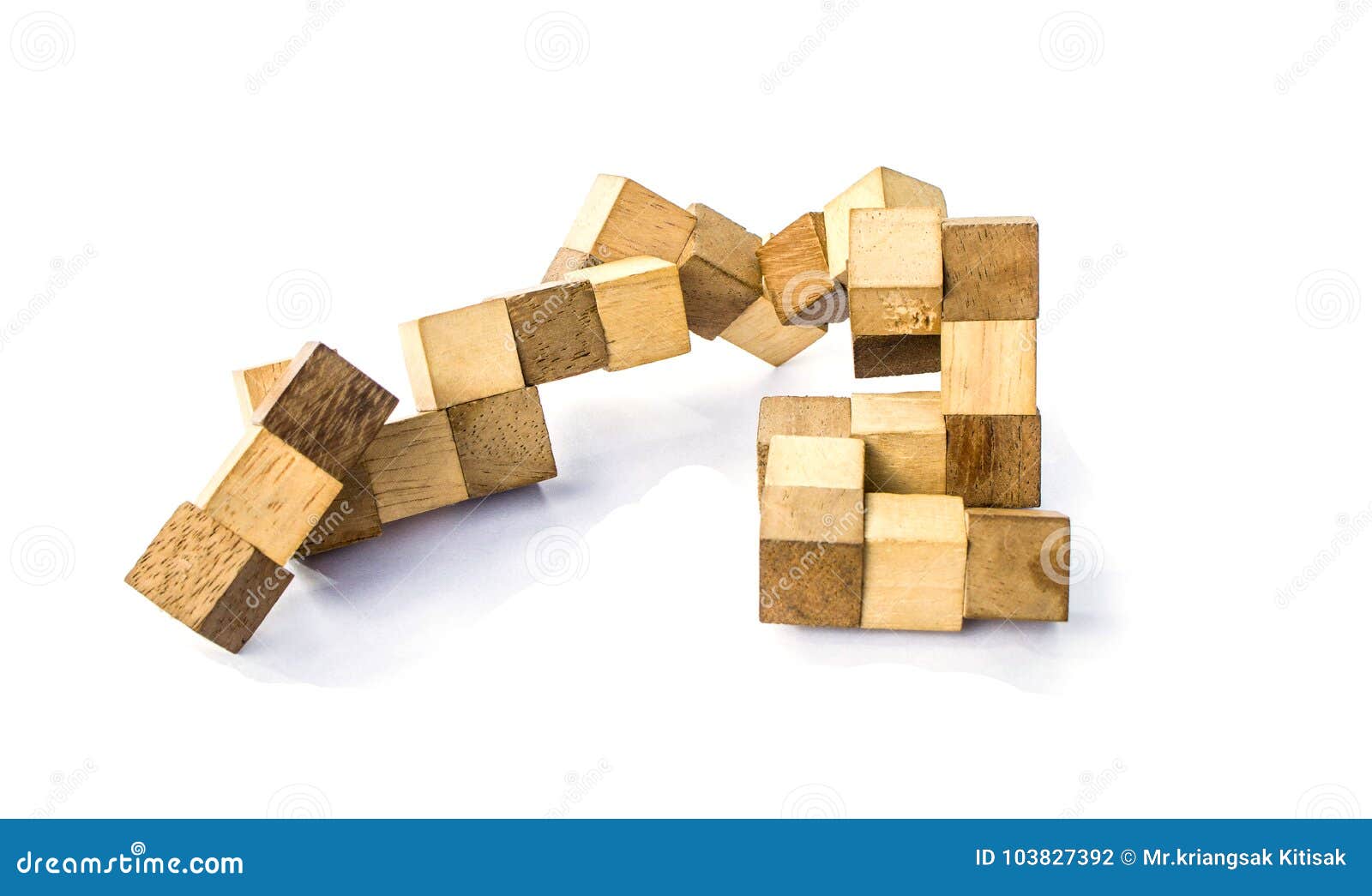 wooden block cube puzzle