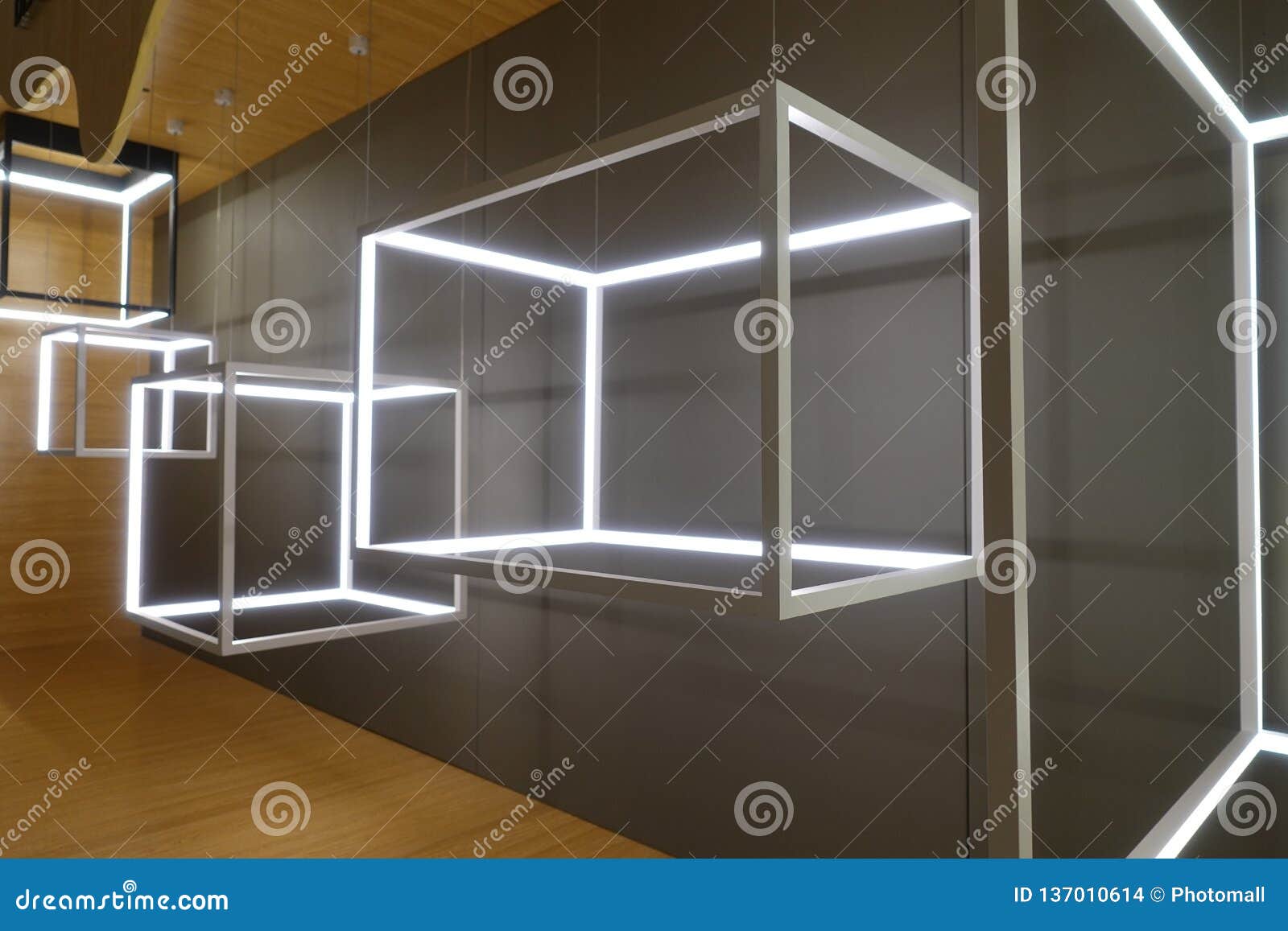 cube  led ceiling lighting shop window