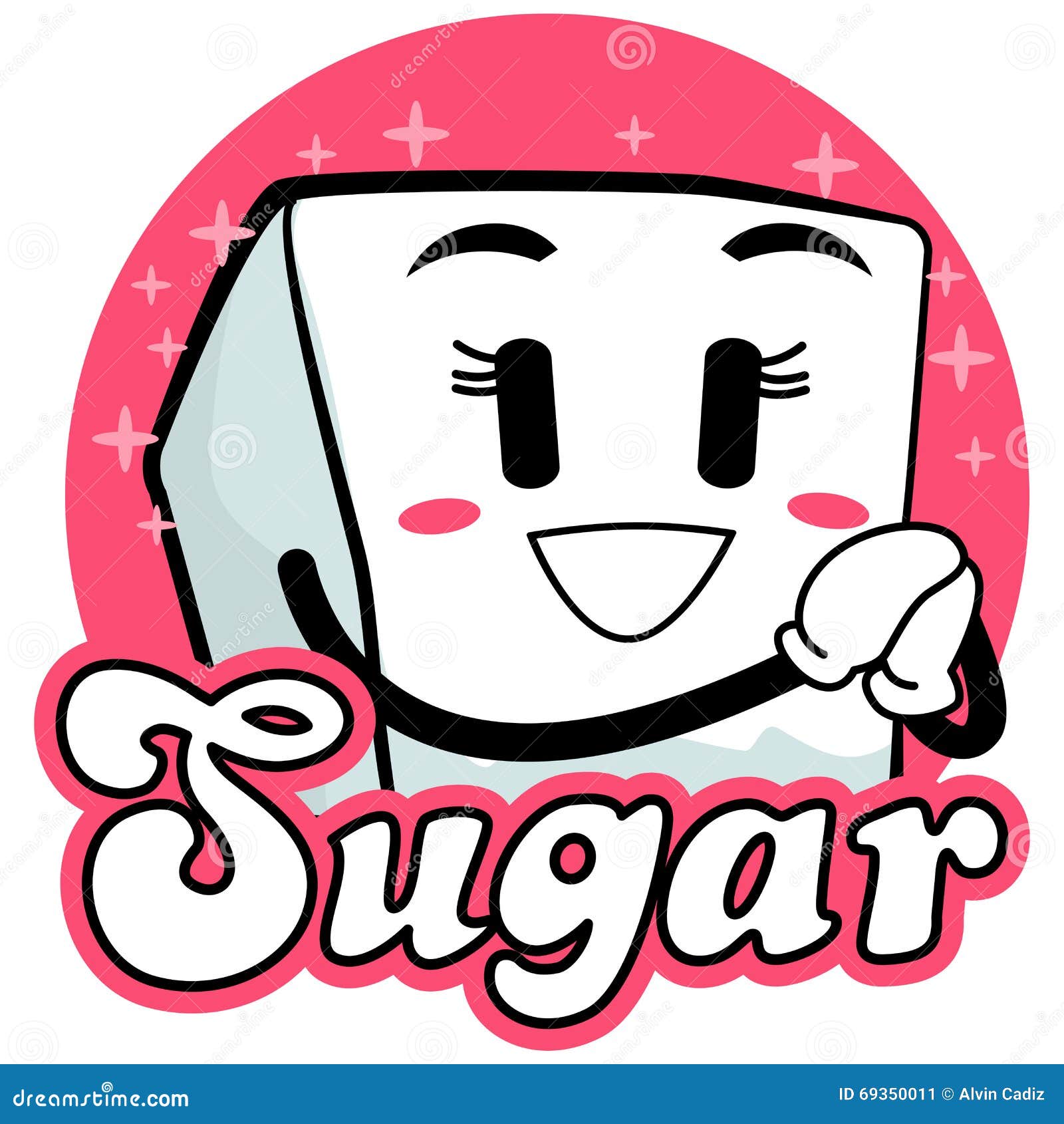 Cube Sugar Mascot stock vector. Illustration of candy - 69350011