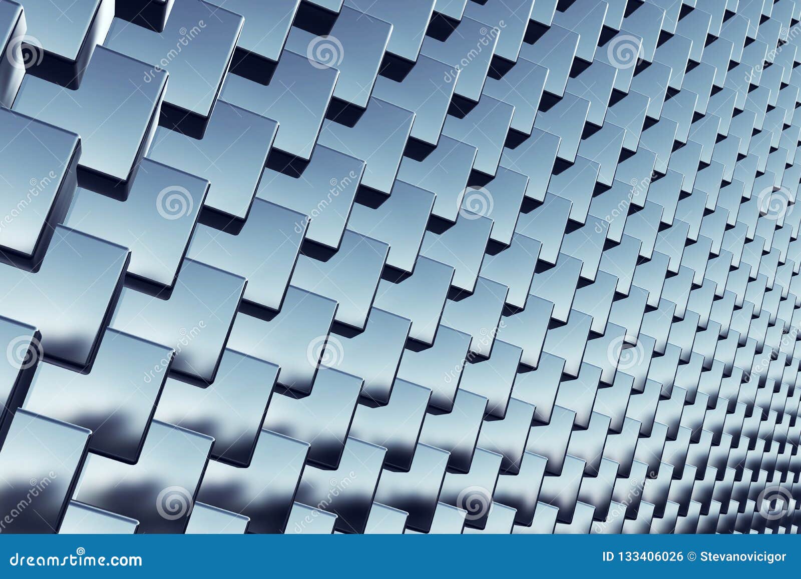 Cubes Array As Abstract 3d Background Stock Illustration - Illustration ...