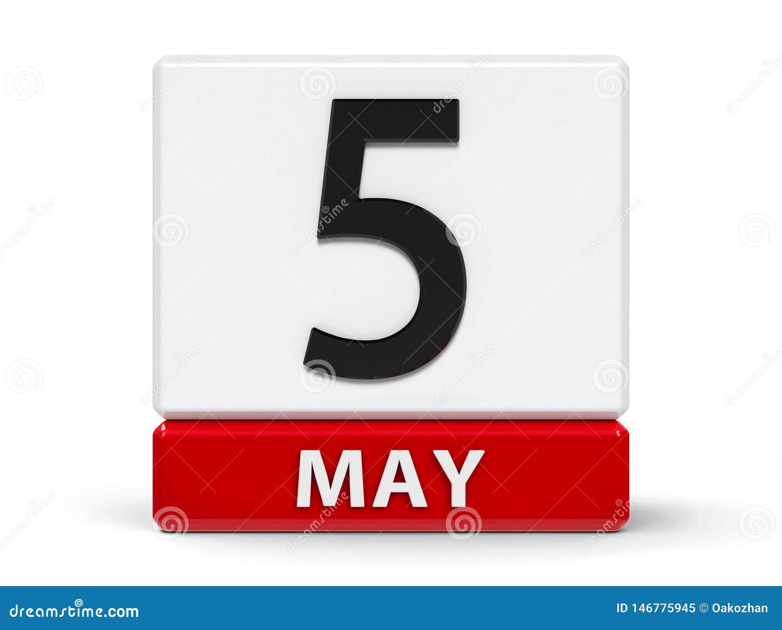 Cubes calendar 5th May stock illustration. Illustration of remember