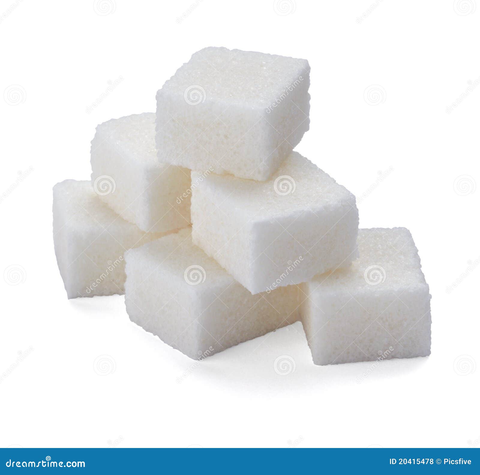 Cubes en sucre photo stock. Image du malsain, sucre, cube 20415478