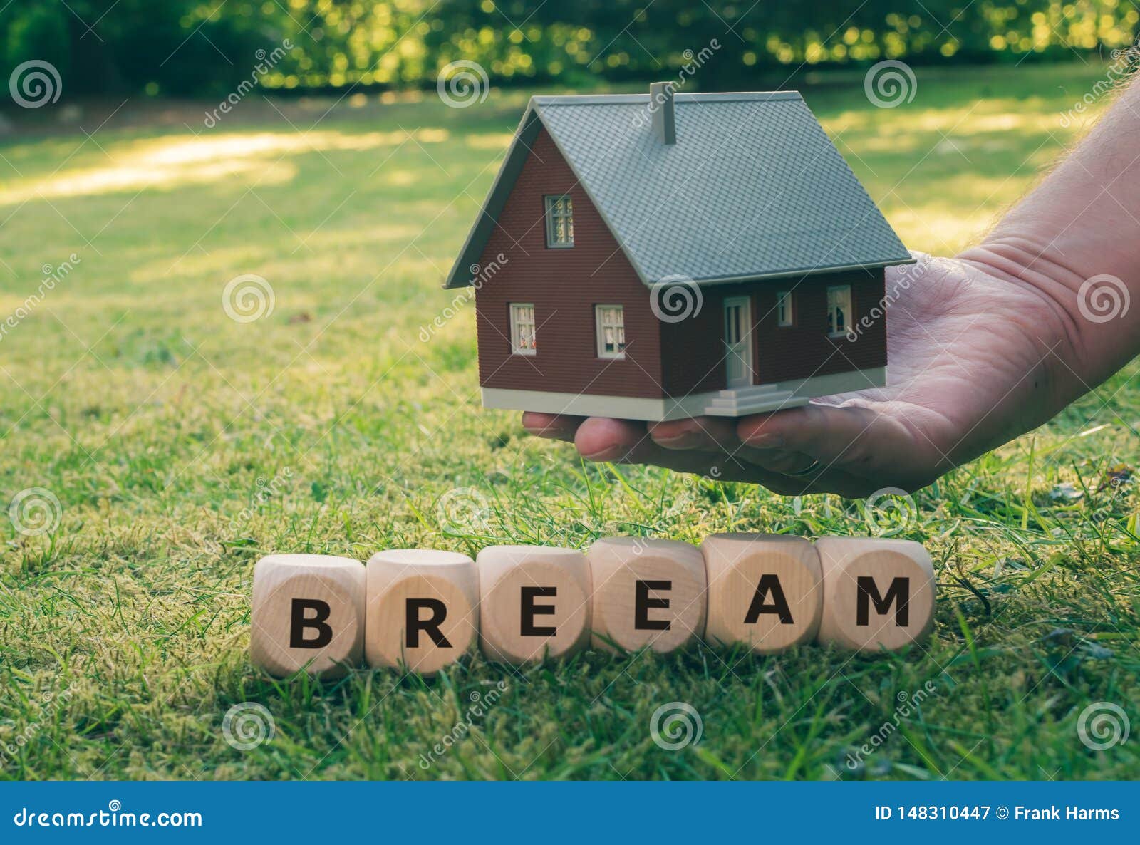 Cubes Form The Abbreviation Breeam Building Research Establishment Environmental Assessment Method In Front Of A Model House Stock Image Image Of Good Cubes 148310447