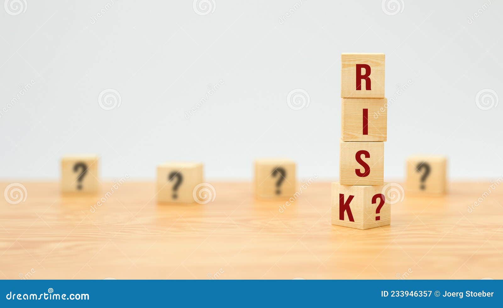 Cubes with the Message RISK? on White Background - 3d Illustration ...