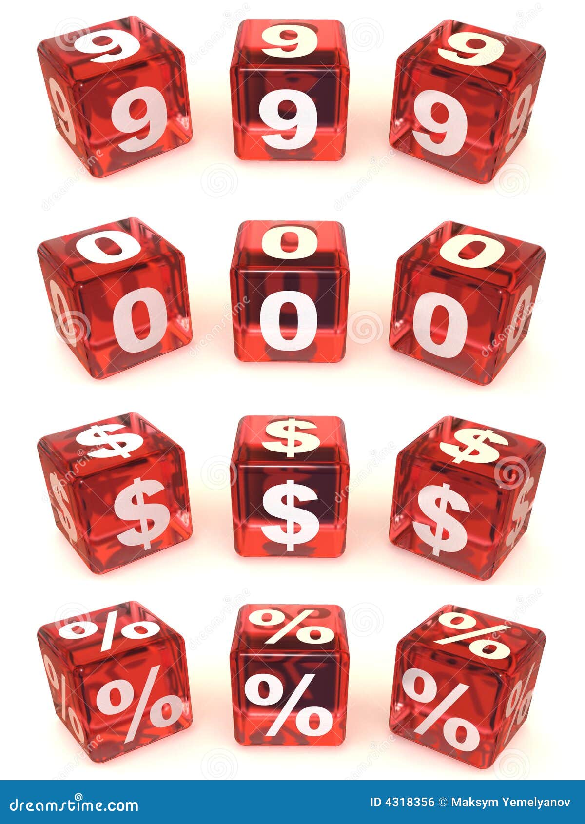 Cubes With Numbers Stock Illustration Illustration Of Block