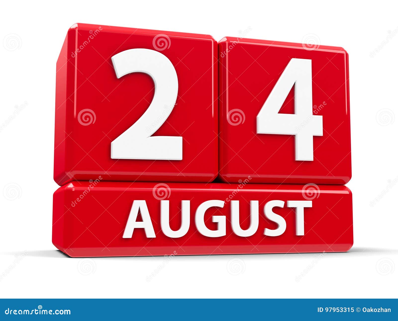 Cubes 24th August stock illustration. Illustration of congratulation