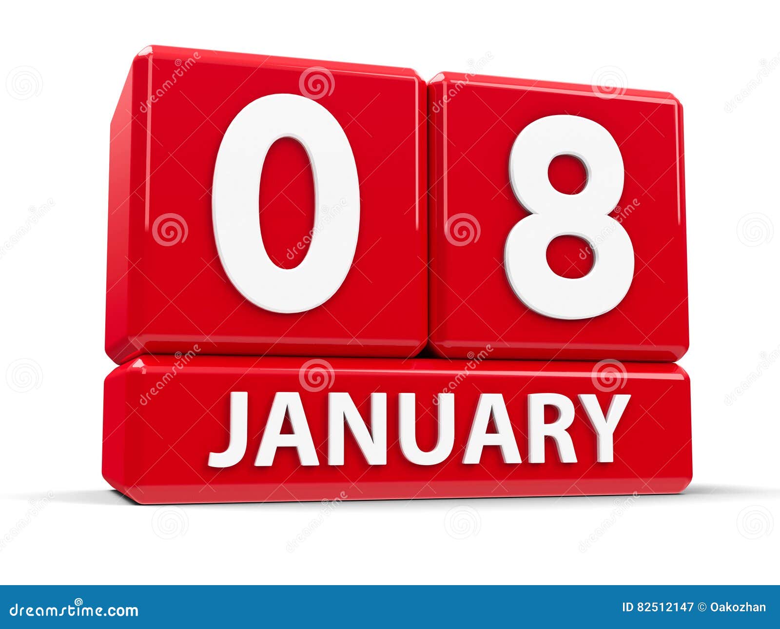 Cubes 8th January stock illustration. Illustration of congratulation 82512147