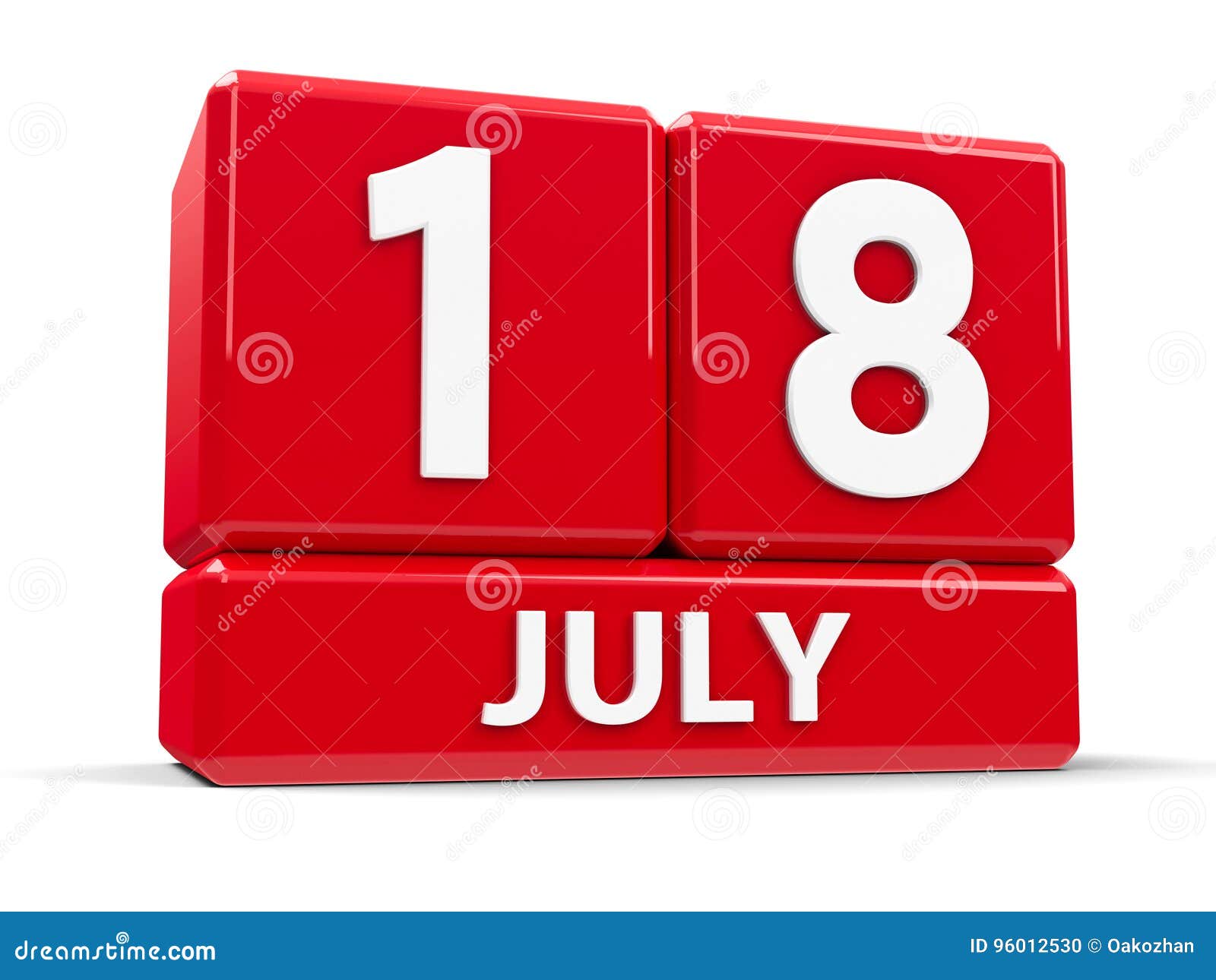 Cubes 18th July stock illustration. Illustration of eighteen 96012530