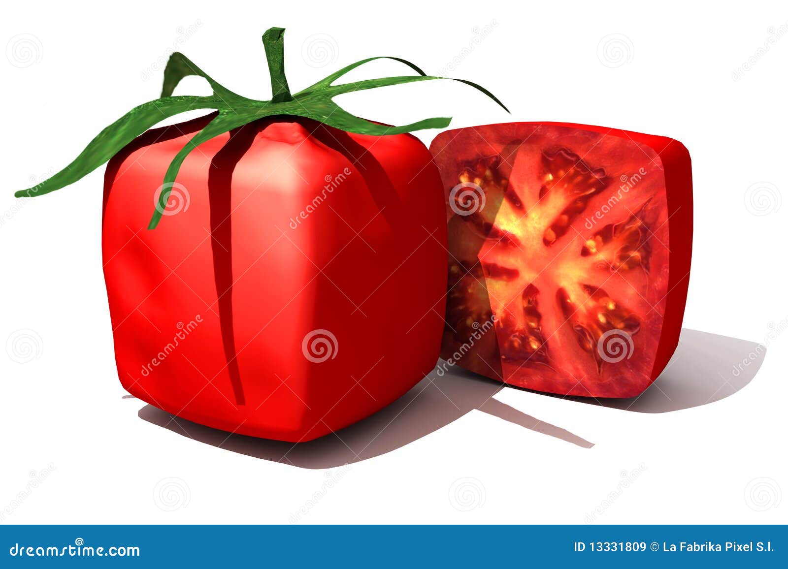 cubic tomato and a half