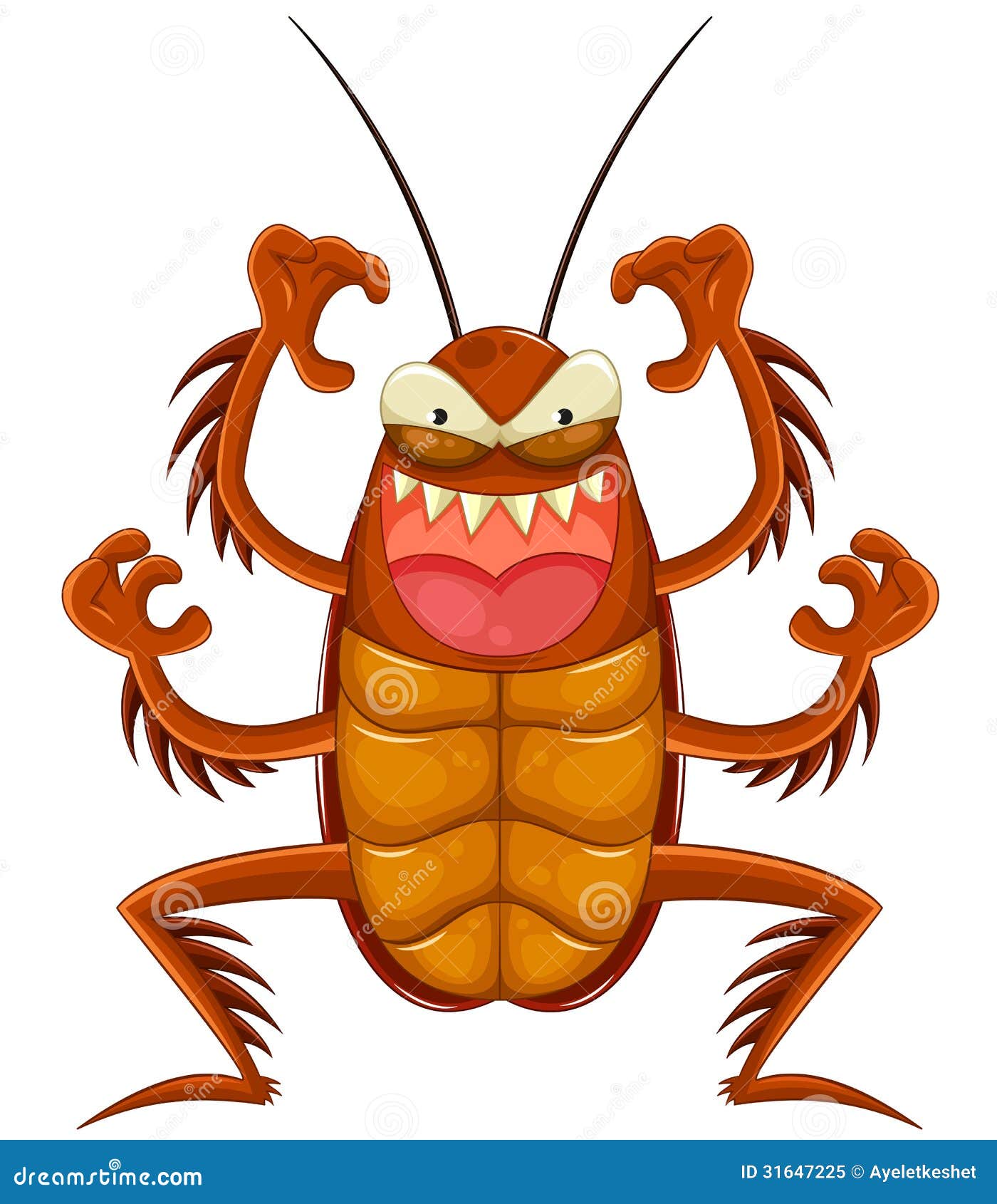 Cucaracha de la historieta ilustración del vector. Ilustración de