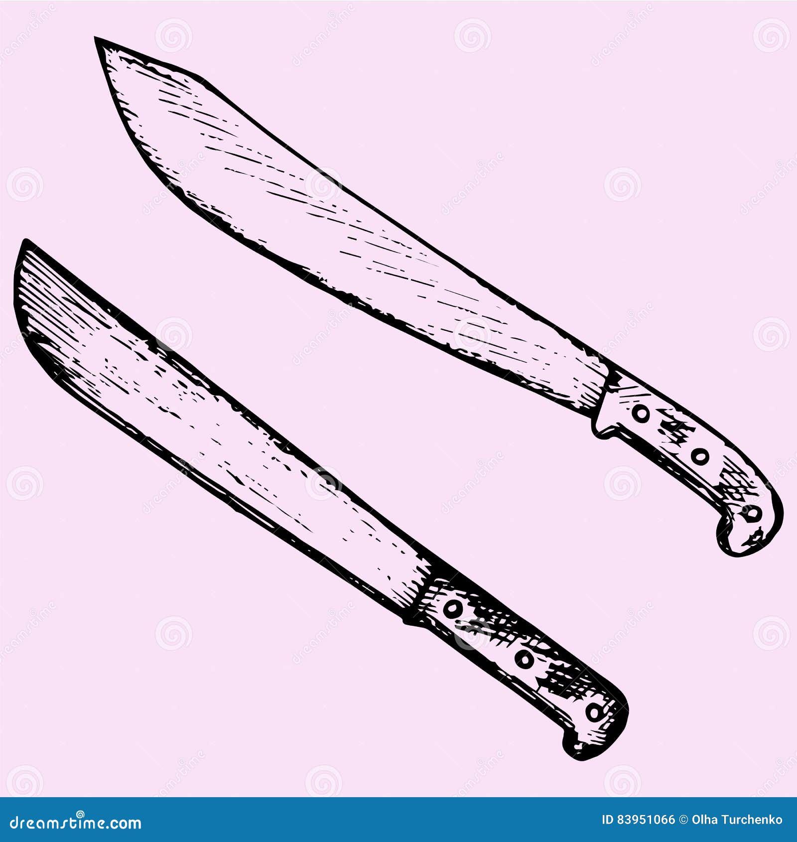 Cuchillo del machete ilustración del vector. Ilustración de antiguo