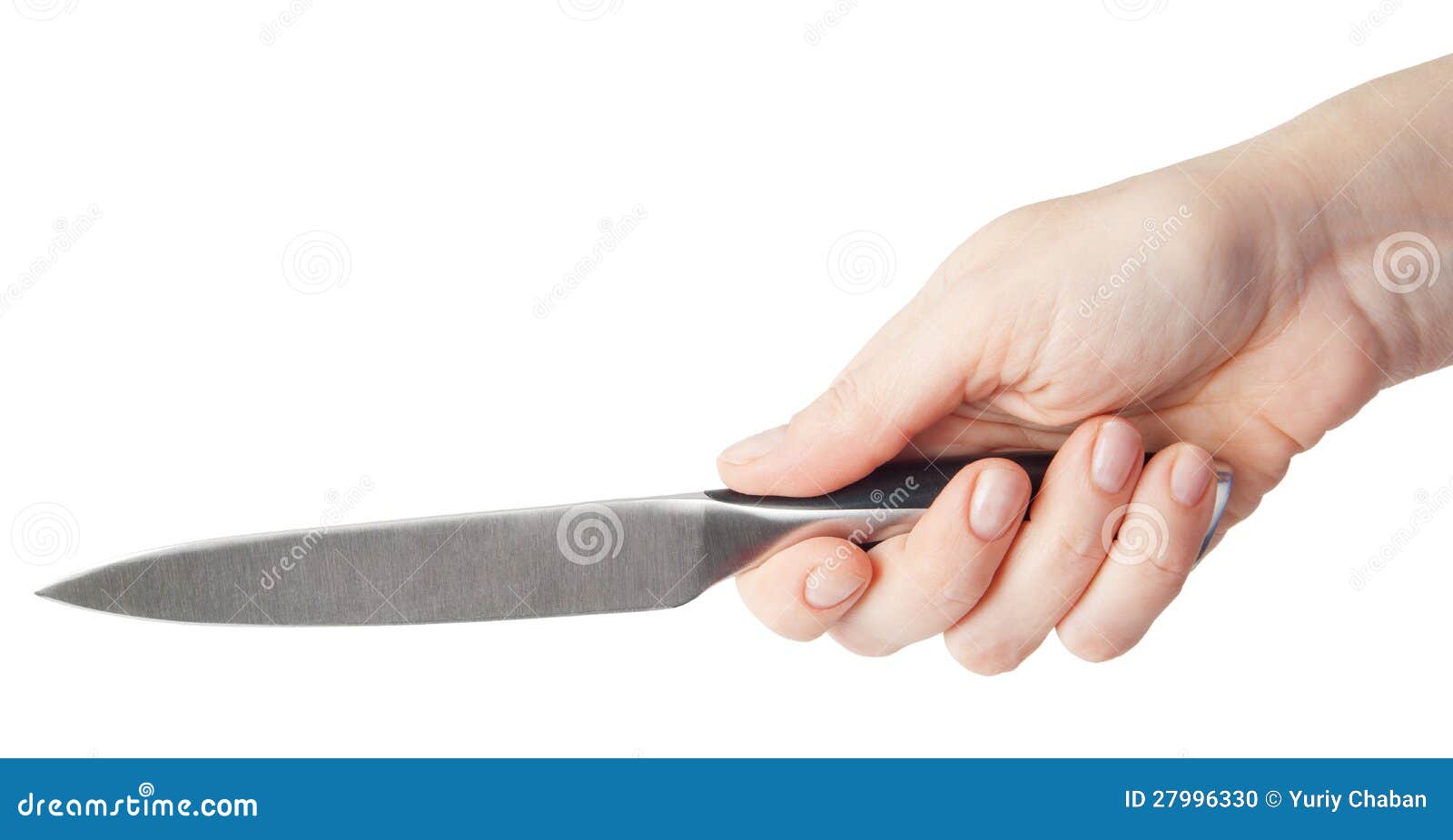 Cuchillo En Mano De La Mujer Foto de archivo Imagen de objeto