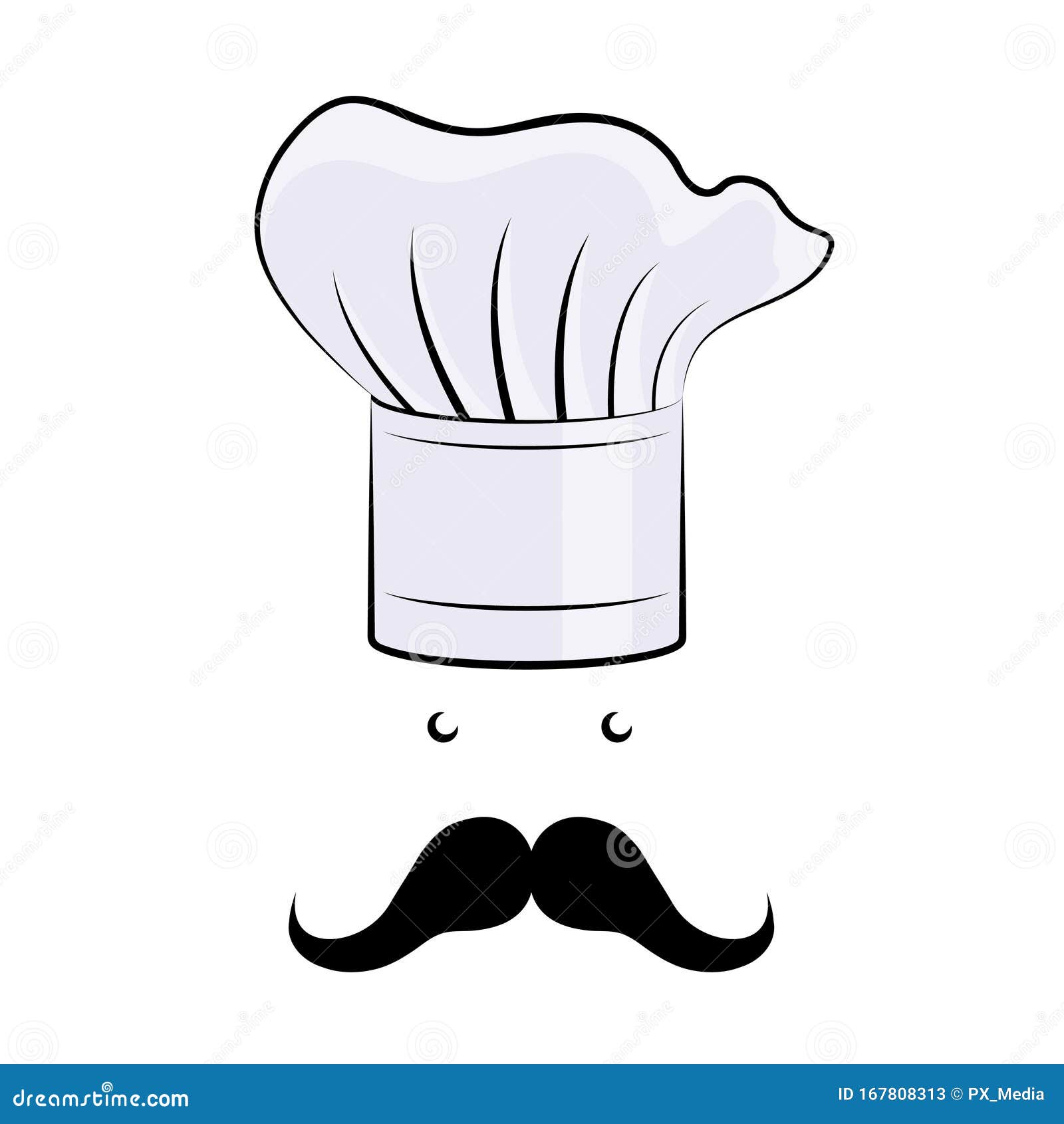 Cucina/cappello Da Chef, Baffi - Illustrazione/clipart Illustrazione di  Stock - Illustrazione di cuoco, illustrazione: 167808313
