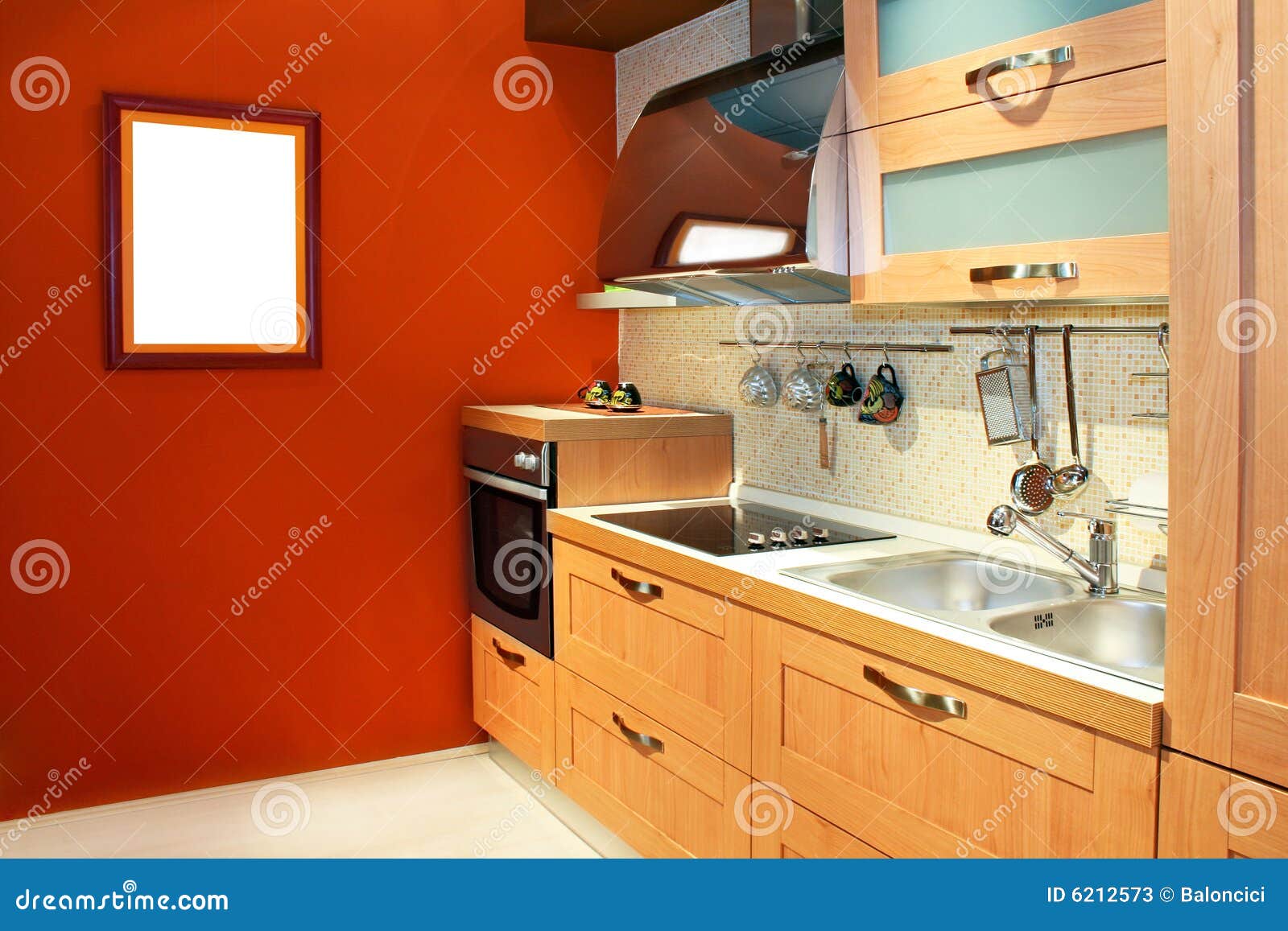 Cucina di terracotta immagine stock. Immagine di stufa - 6212573