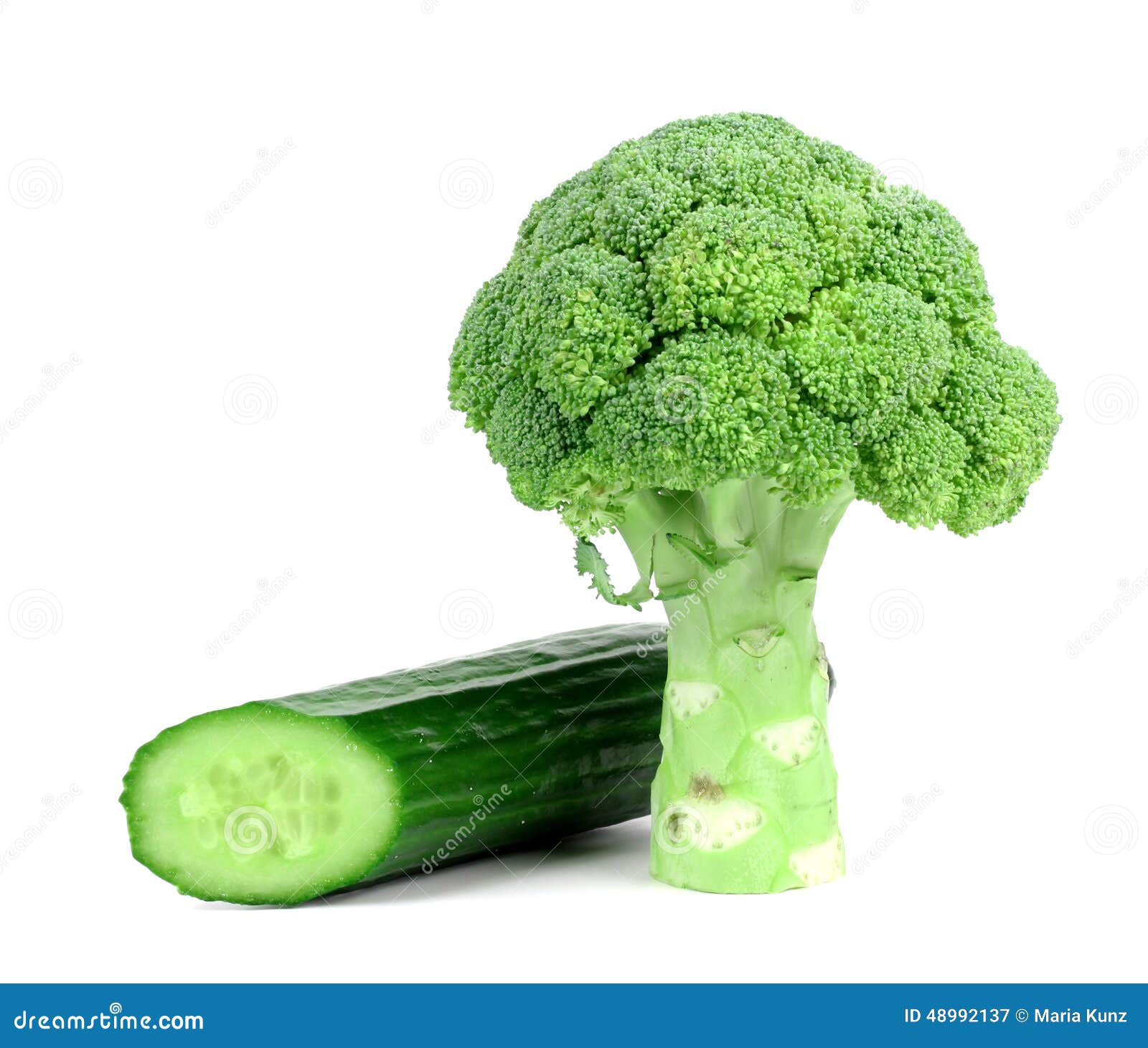 Cucumber and broccoli stock image. Image of food, vitamin 48992137