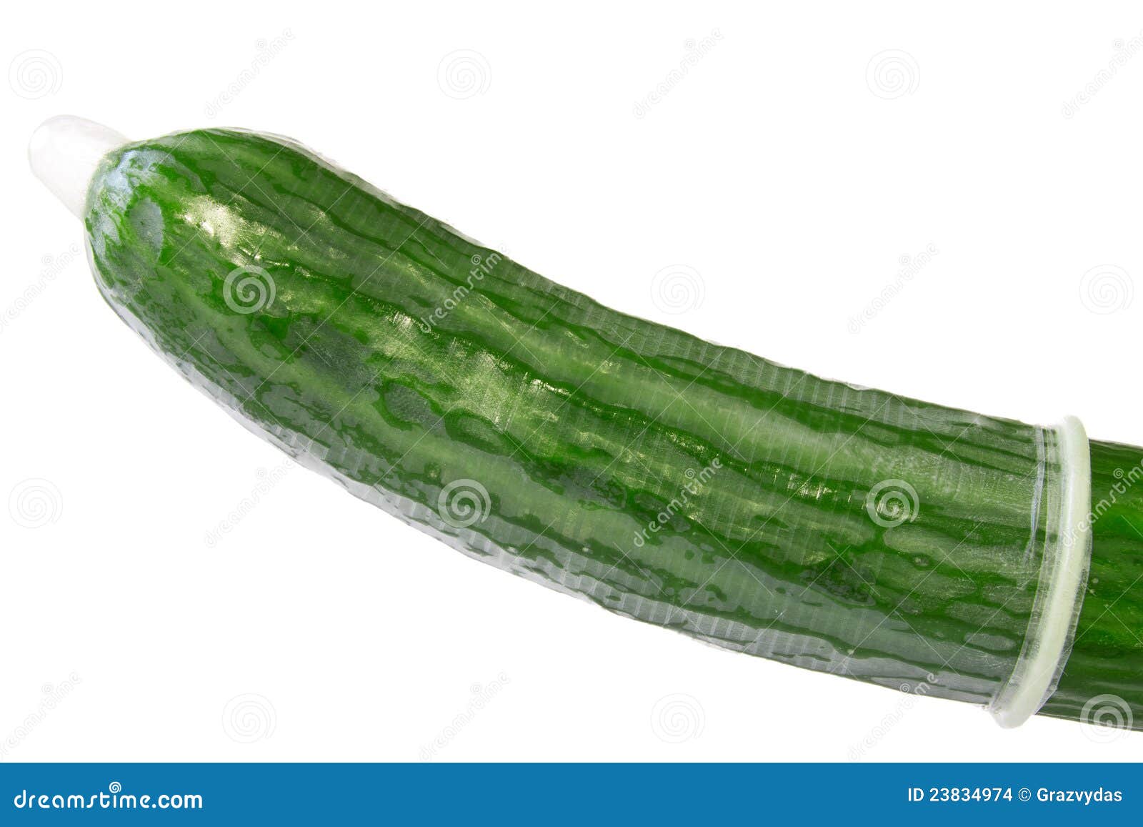 Cucumber In A Condom Stock Photo Image Of Control Aids 23834974