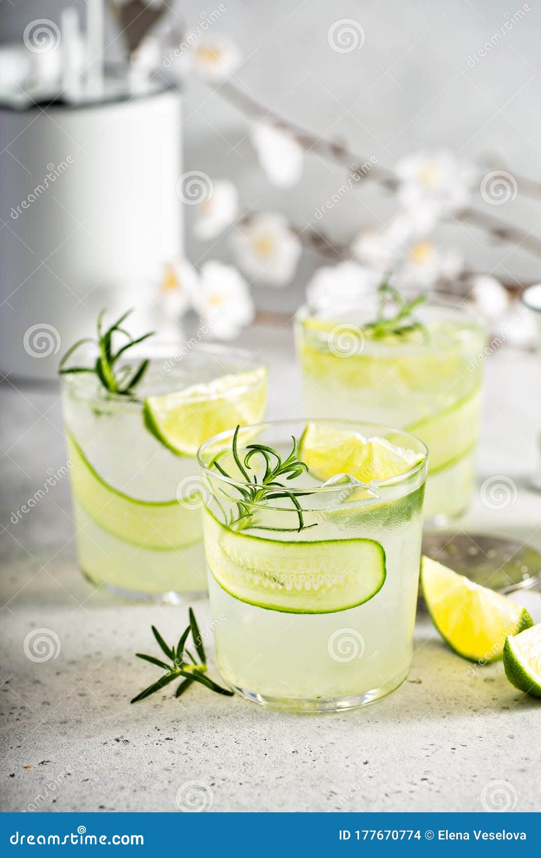 Cucumber gin gimlet stock photo. Image of honey, lime 177670774
