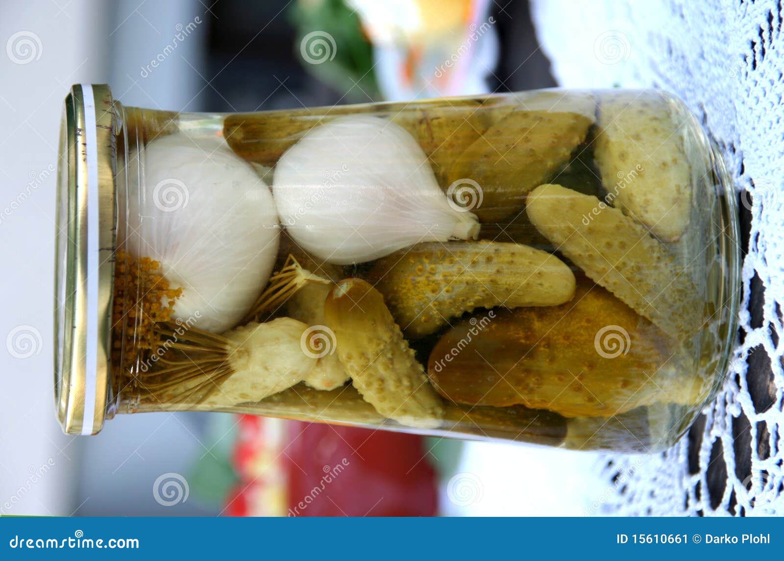 Download Cucumber And Onion Pickled In The Jar Stock Image Image Of Details Cucumber 15610661 Yellowimages Mockups