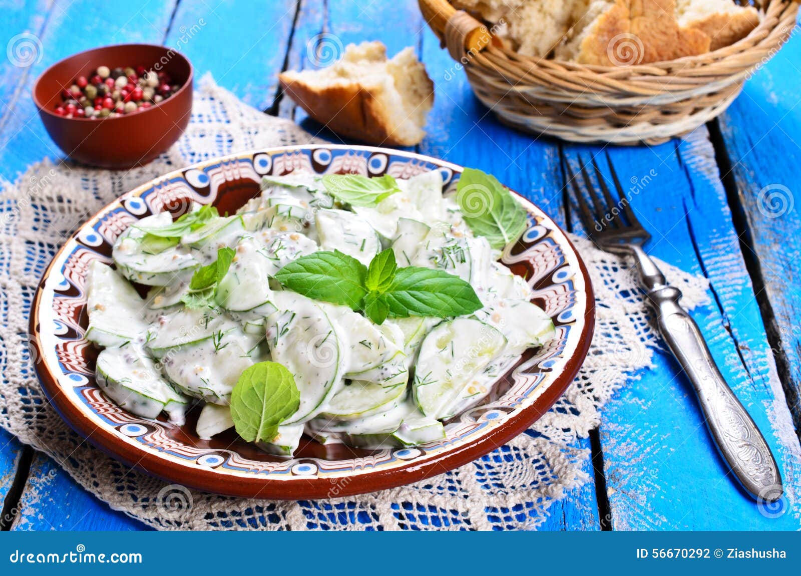 Cucumber salad stock photo. Image of kitchen, dish, health 56670292