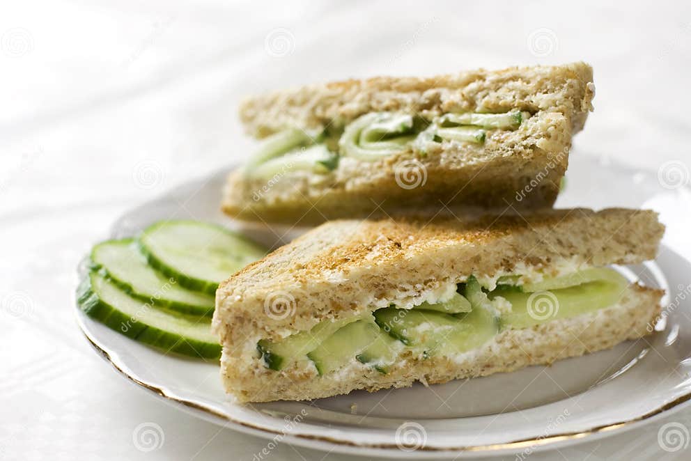 Cucumber sandwich stock photo. Image of england, appetizer 11720224