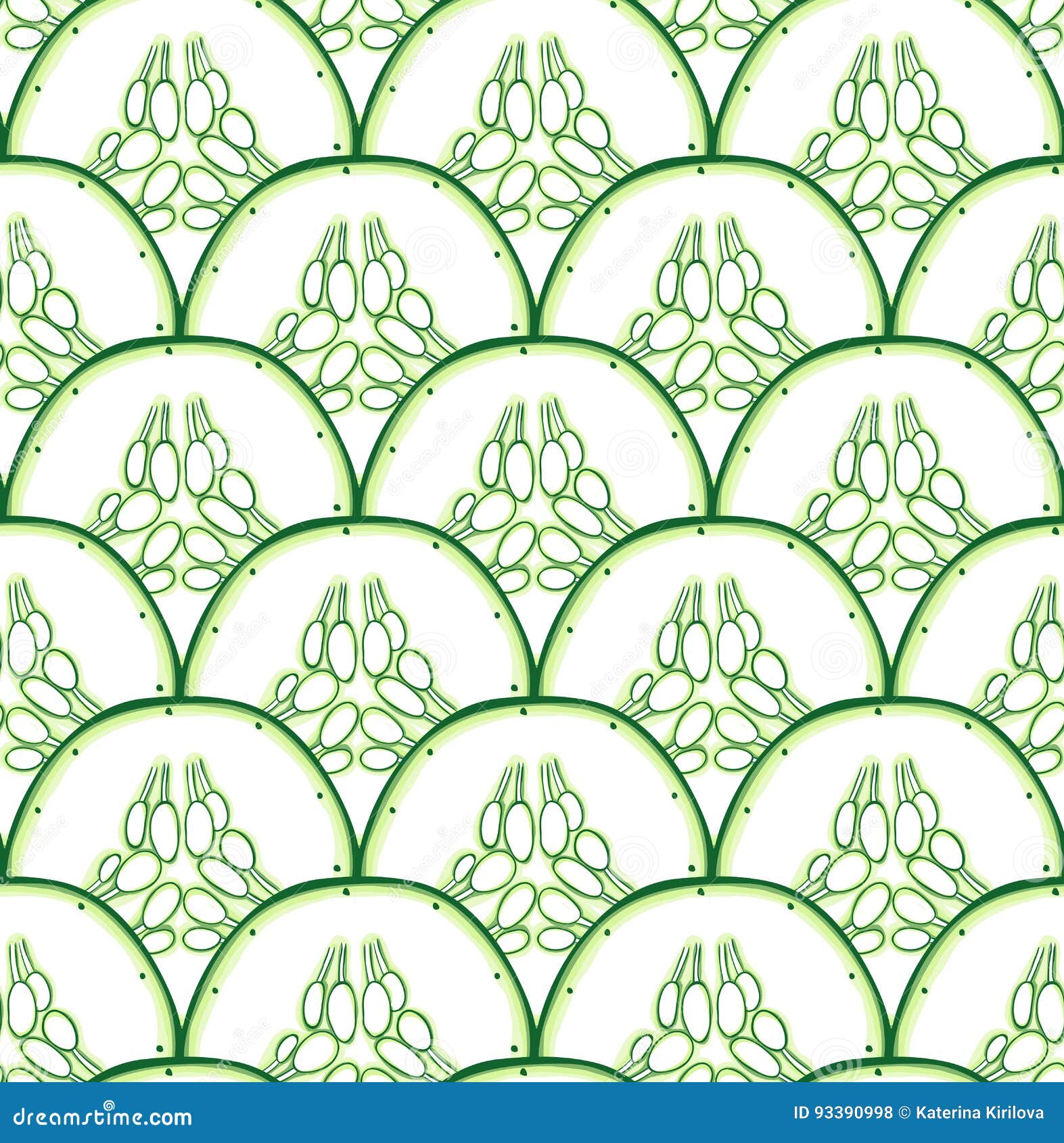 Cucumber Slices Seamless Pattern Stock Vector Illustration Of Cucumber Slices Seamless Pattern Stock Vector Illustration Of