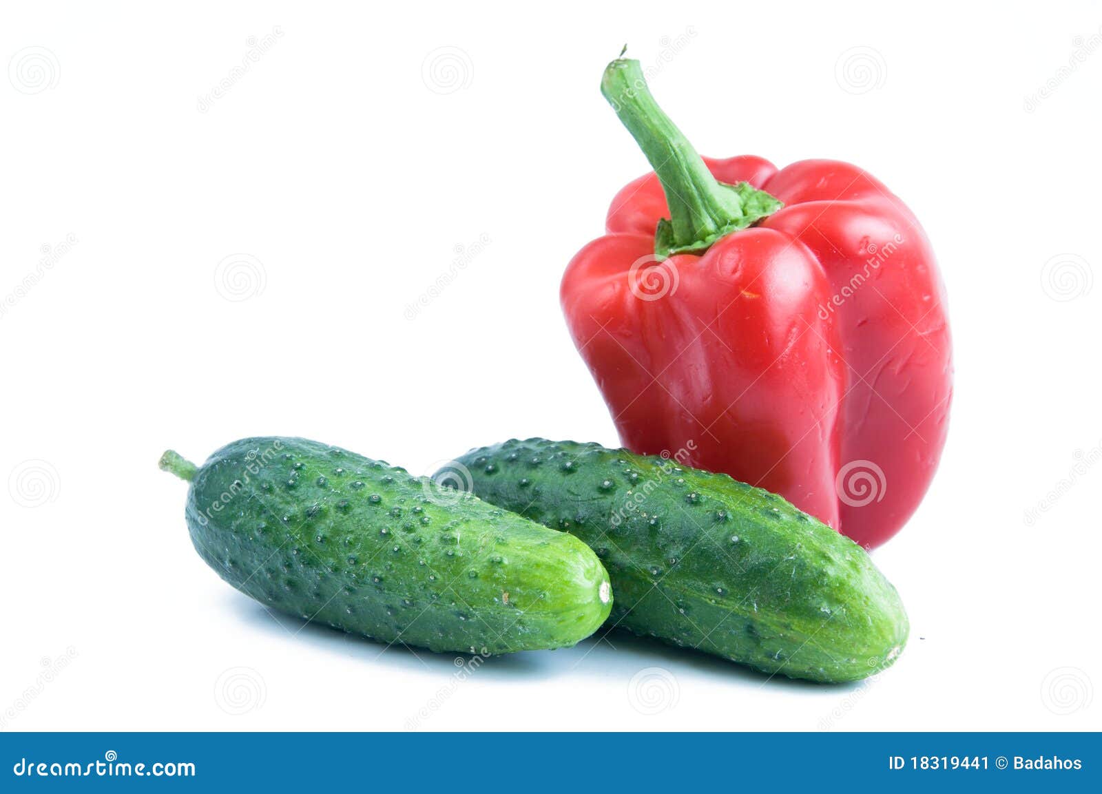 Cucumber and sweet pepper stock image. Image of color 18319441