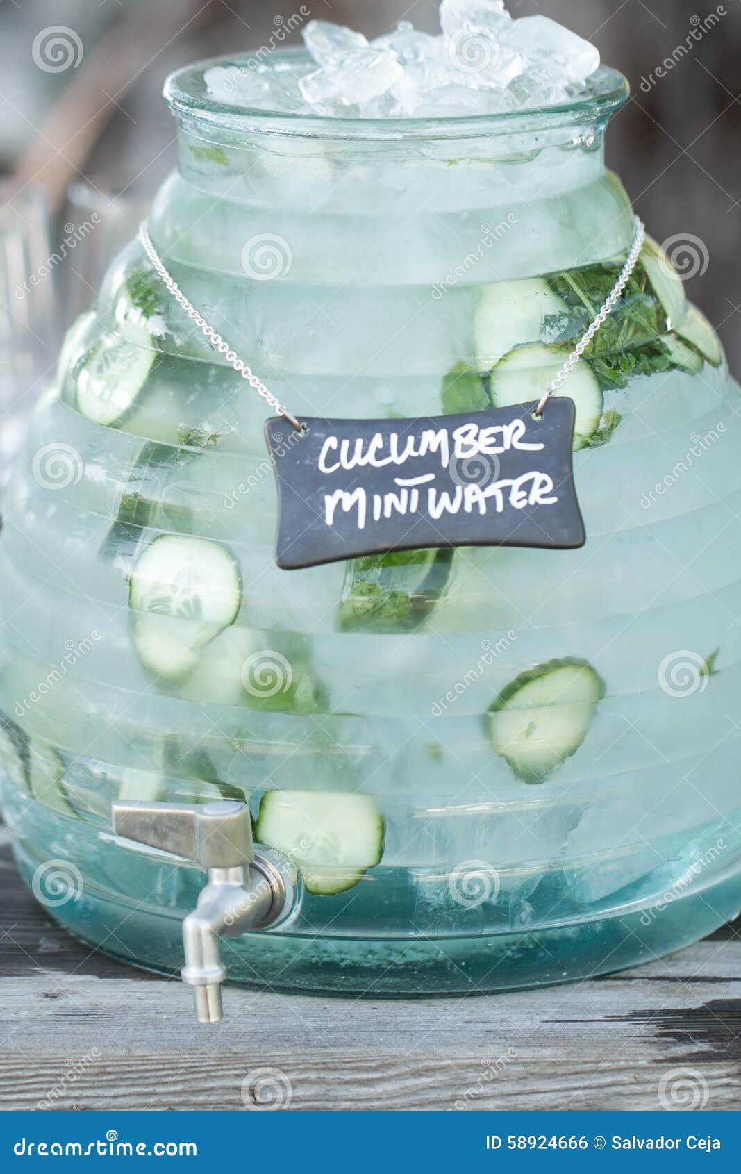 Cucumber water jar stock photo. Image of bottle, dispenser 58924666
