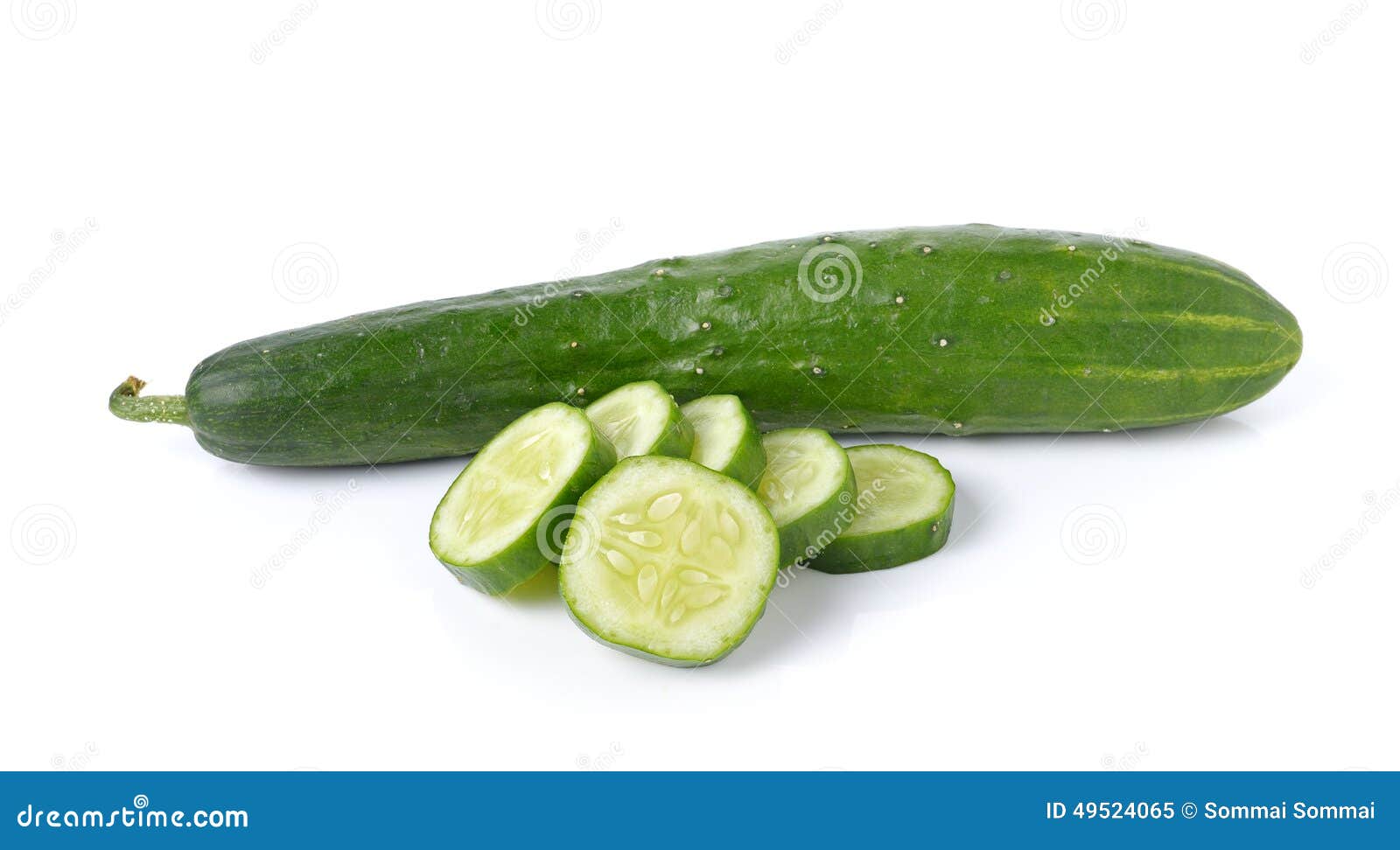 Cucumber on White Background Stock Image Image of vegetarian, eating