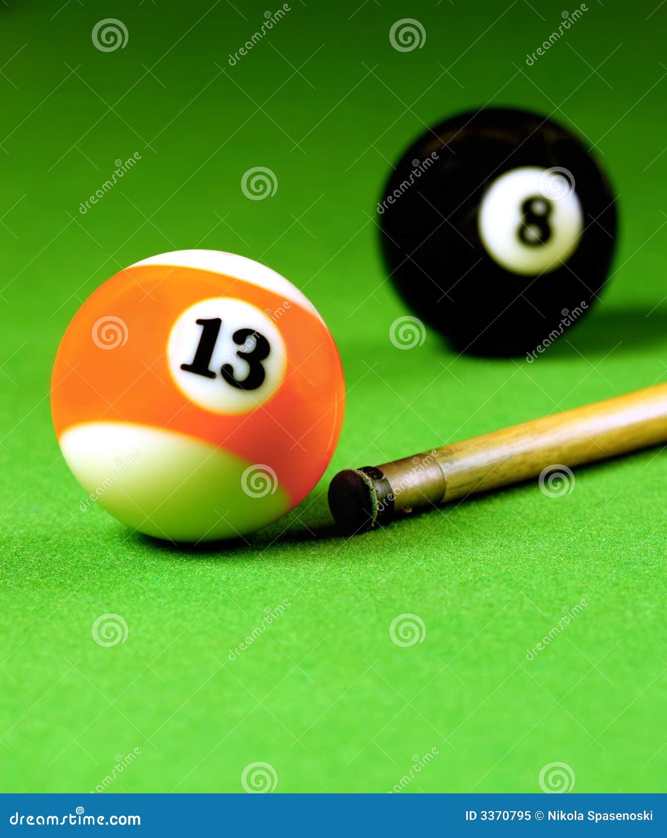 Cue Stick and Snooker Balls Stock Image Image of shallow, competition