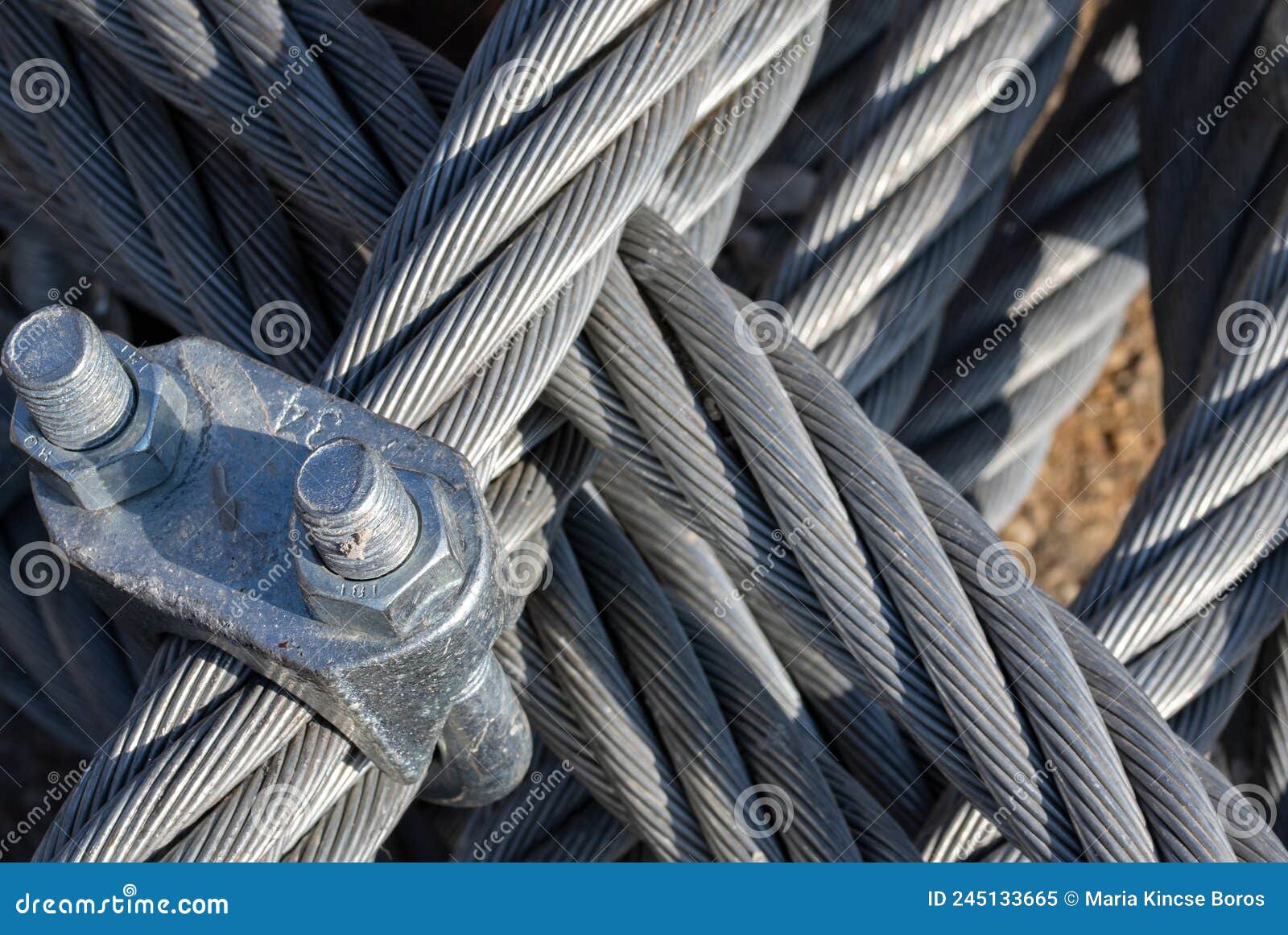 Cuerda Metálica De Cable De Acero Imagen de archivo - Imagen de objeto,  primer: 245133665