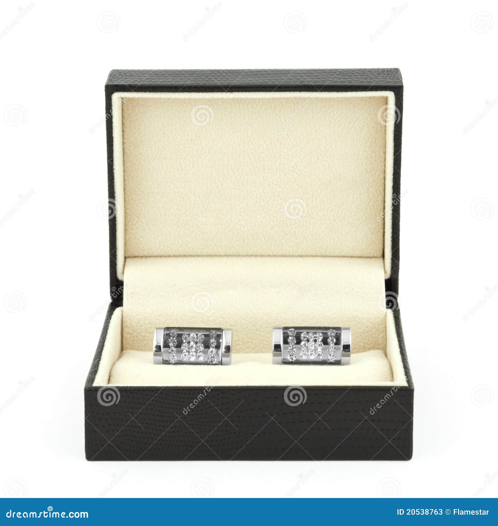Cufflinks in the box stock image. Image of personal, stud 20538763