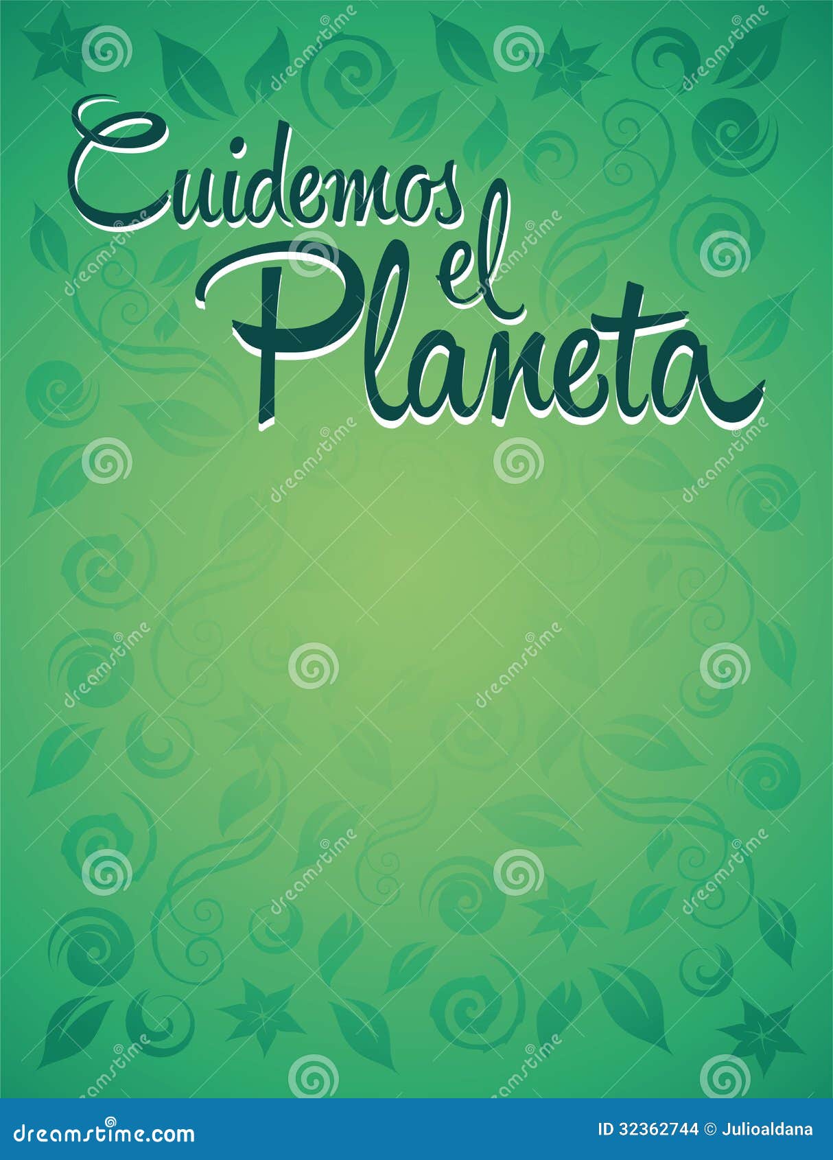 cuidemos el planeta - care for the planet spanish text -  ecology concept