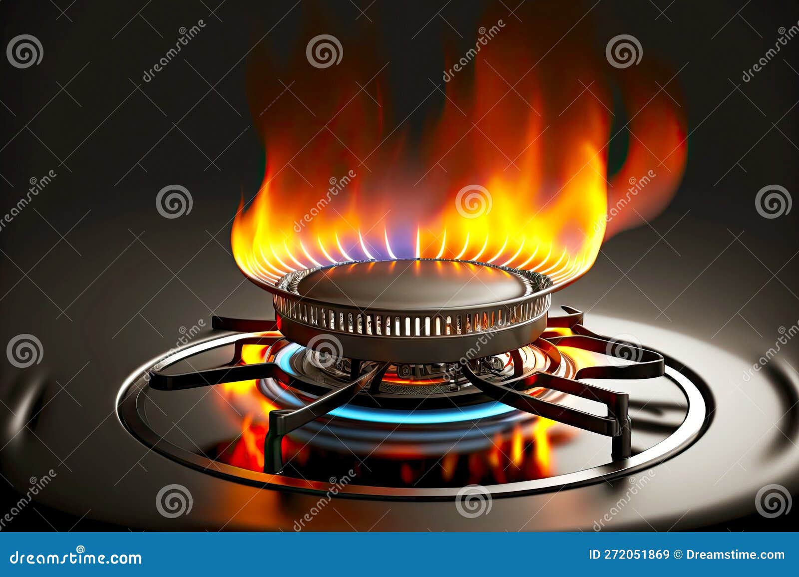 Cuisinière à Gaz Avec Brûleur à Flamme Illustration Stock - Illustration du  génératif, four: 272051869