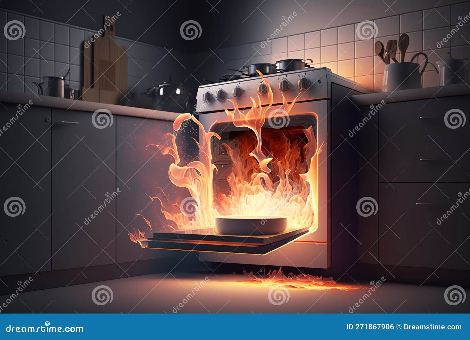 Une Bouilloire à Thé En Feu Avec De La Fumée Qui En Sort. Image Générative  Ai. Photo stock - Image du modifié, chauffer: 275656598