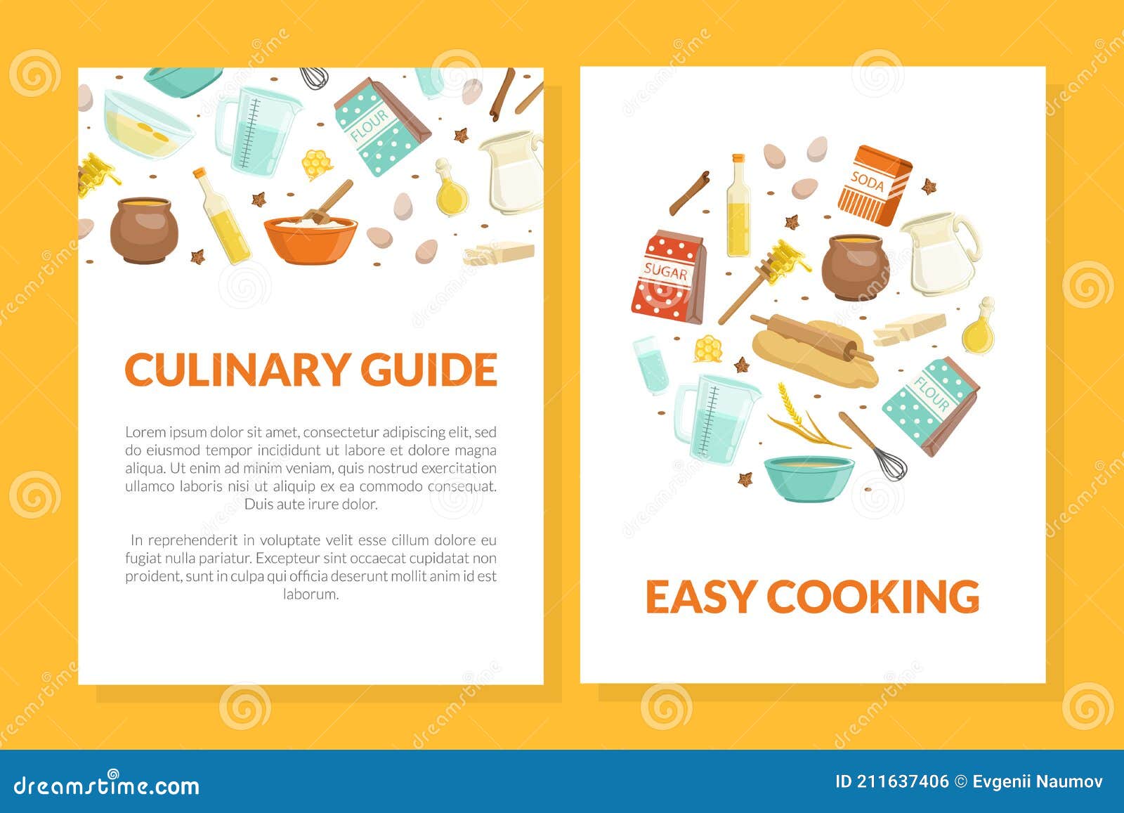 Culinary Guide, Easy Cooking Card Template with Space for Text, Cooking