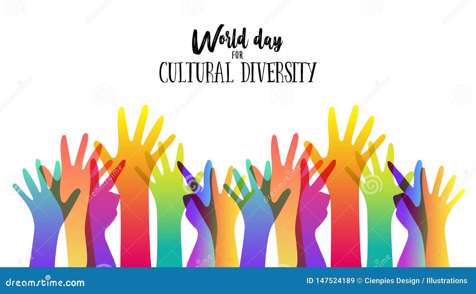 cultural diversity day diverse hand concept 