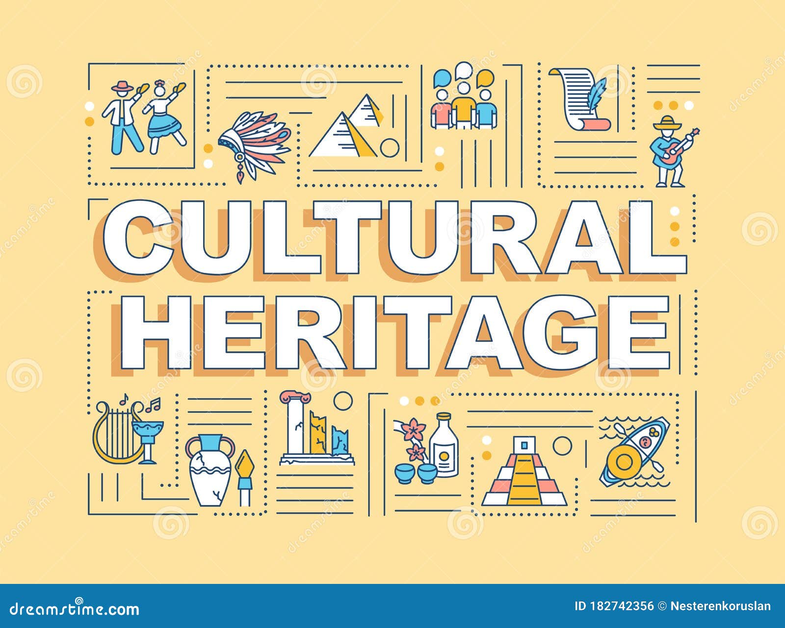 Cultural Heritage Word Concepts Banner Stock Vector - Illustration of