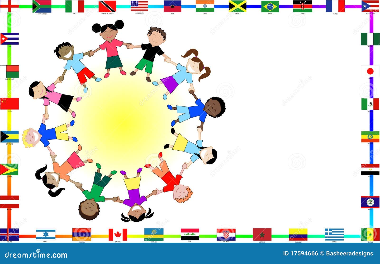 Cultural Kids With Flags Royalty Free Stock Image - Image: 17594666