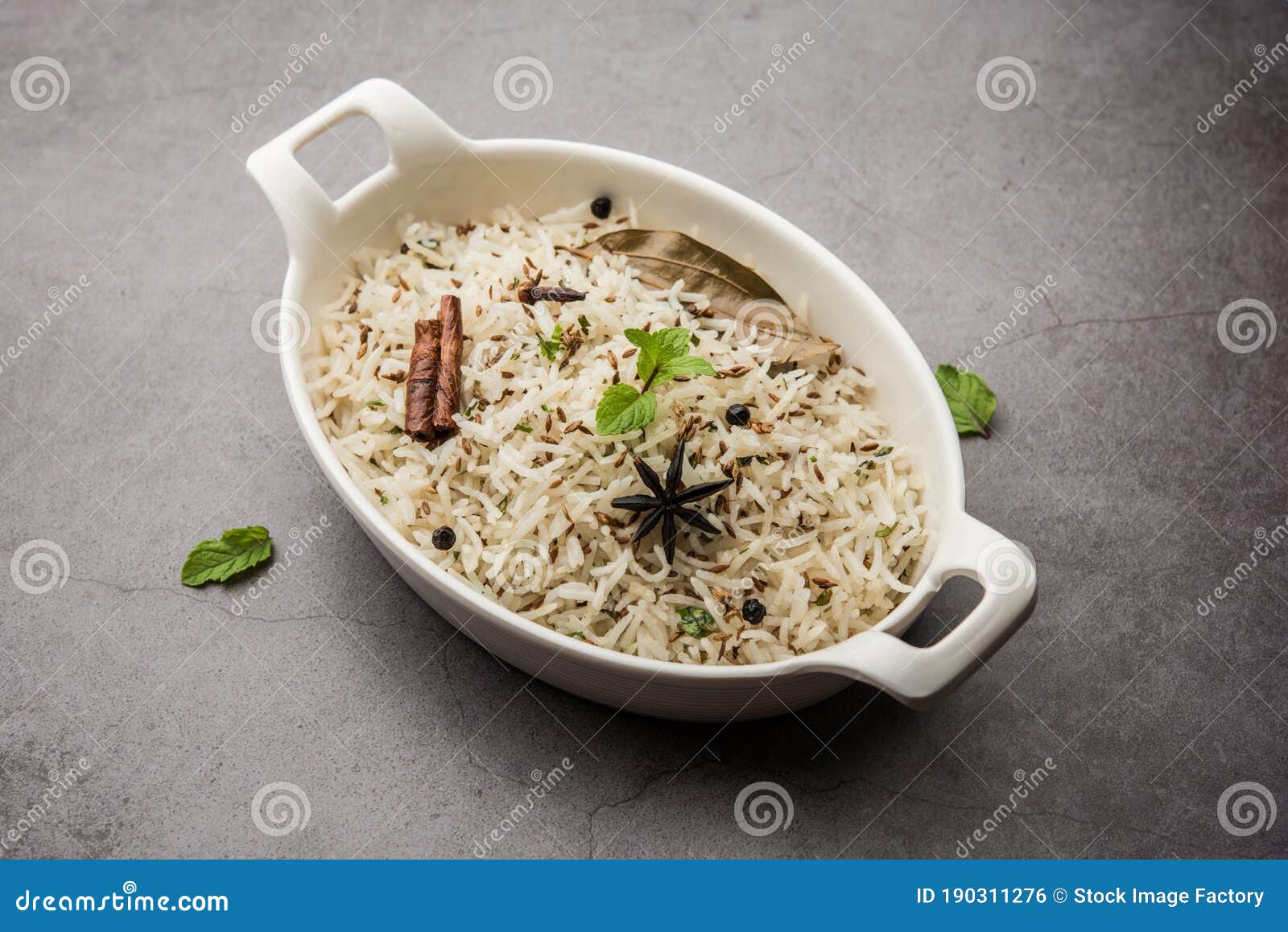 Jeera Rice Basmati Rice Flavored with Fried Cumin Seeds and Basic