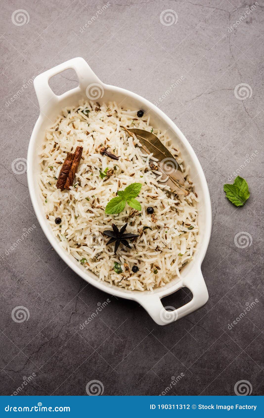 Jeera Rice Basmati Rice Flavored with Fried Cumin Seeds and Basic