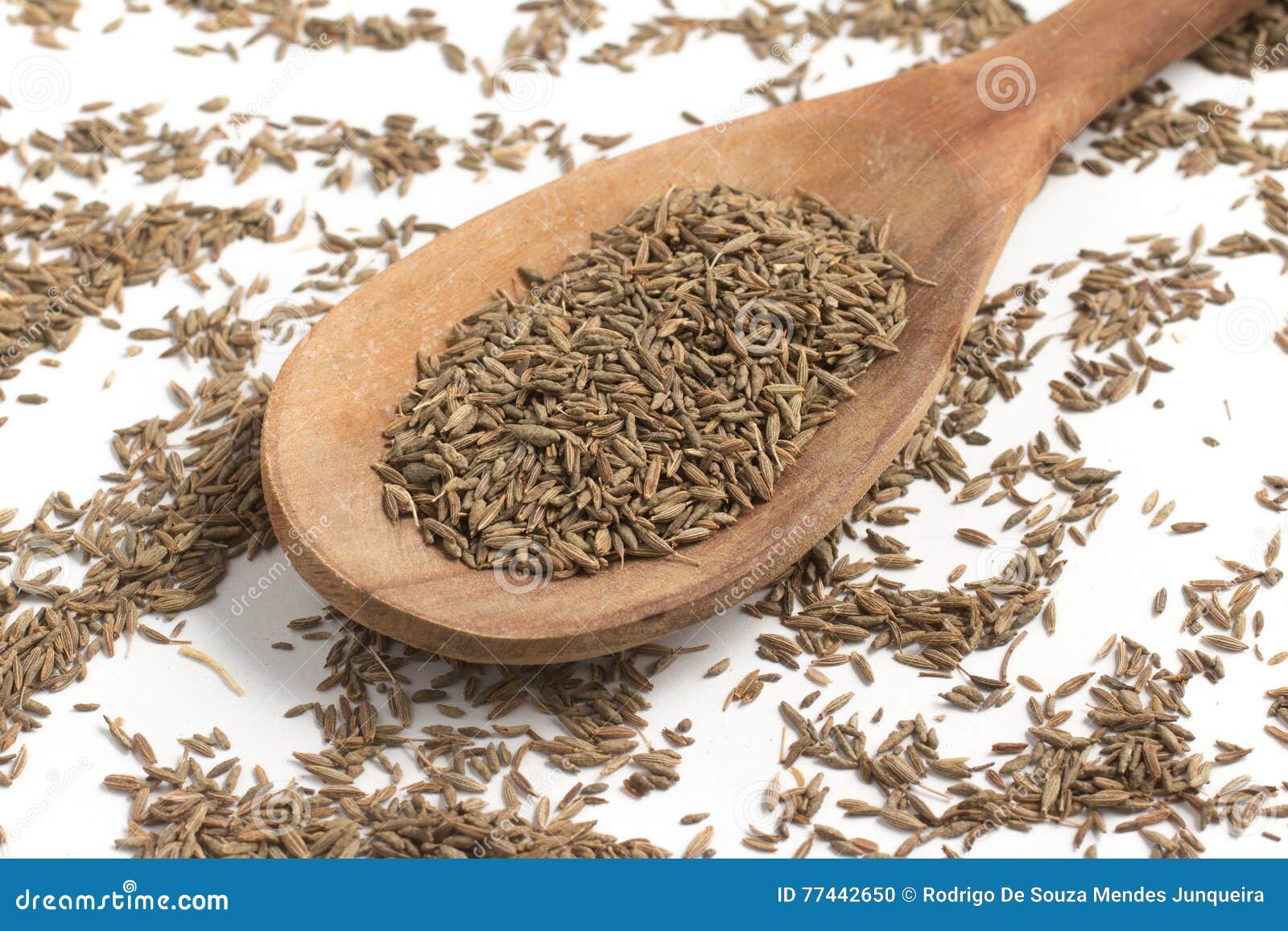 Cumin seeds into a spoon stock photo. Image of seasoning 77442650