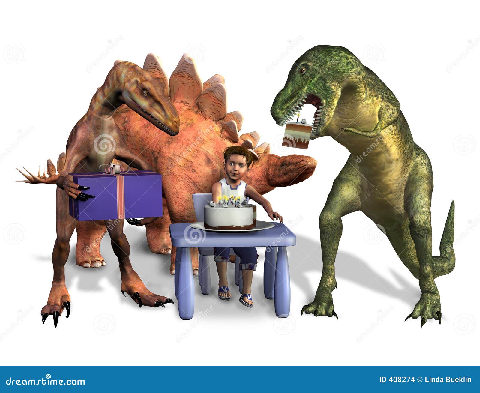 Cumpleaños Del Dinosaurio - Con El Camino De Recortes Stock de ilustración  - Ilustración de cabritos, joven: 408274