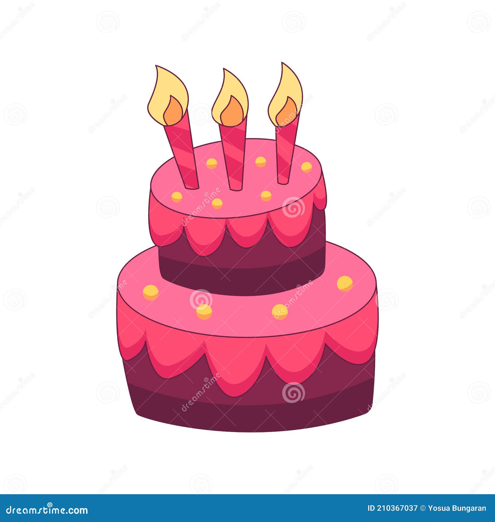 Cumpleaños Pastel Dibujos Animados Garabato Dibujado a Mano Concepto Vector  Kawaii Ilustración Ilustración del Vector - Ilustración de llama, helado:  210367037