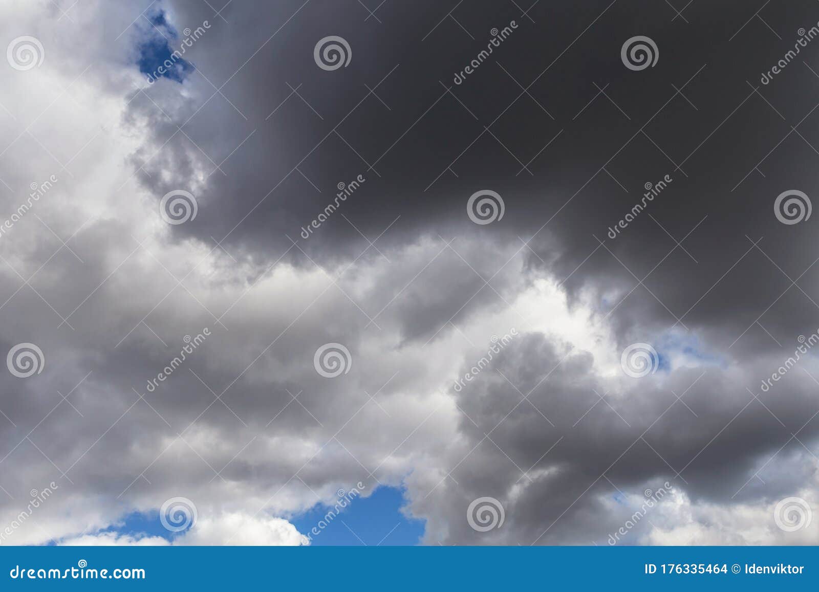 Epic Dramatic Storm Sky, Dark Grey and White Clouds Background Texture