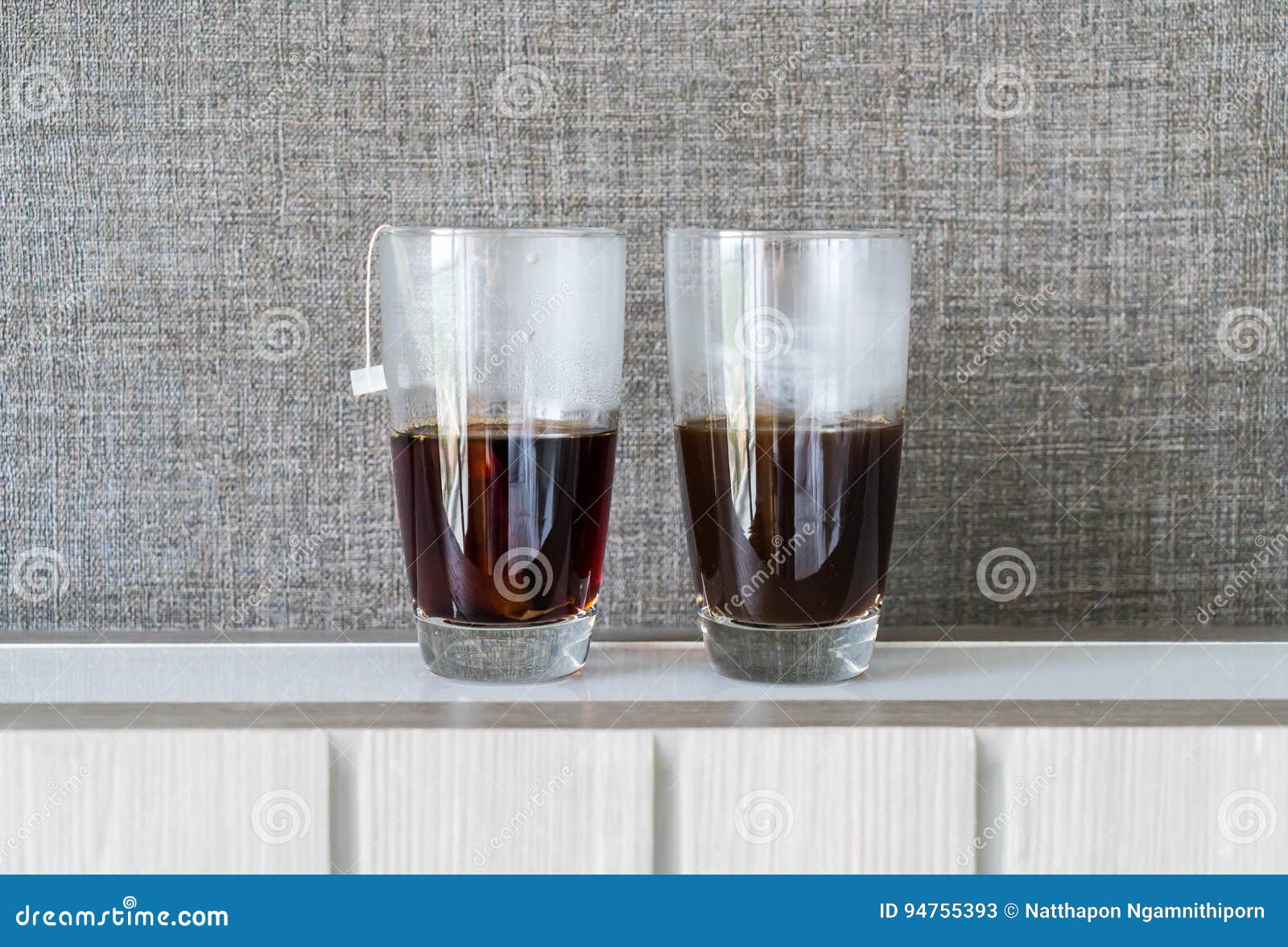 A Cup of Black Coffee and Black Tea Stock Image Image of decoration