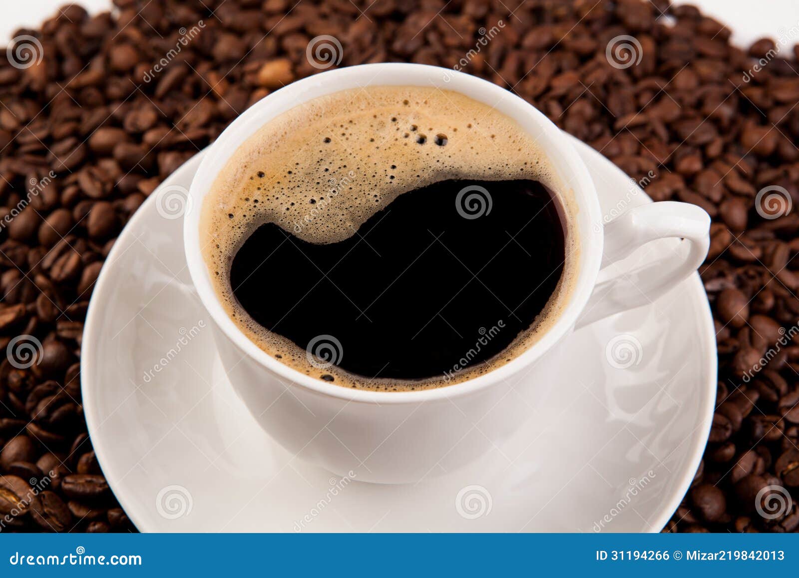 Cup of Black Coffee with Foam Stock Photo Image of foam, fresh 31194266