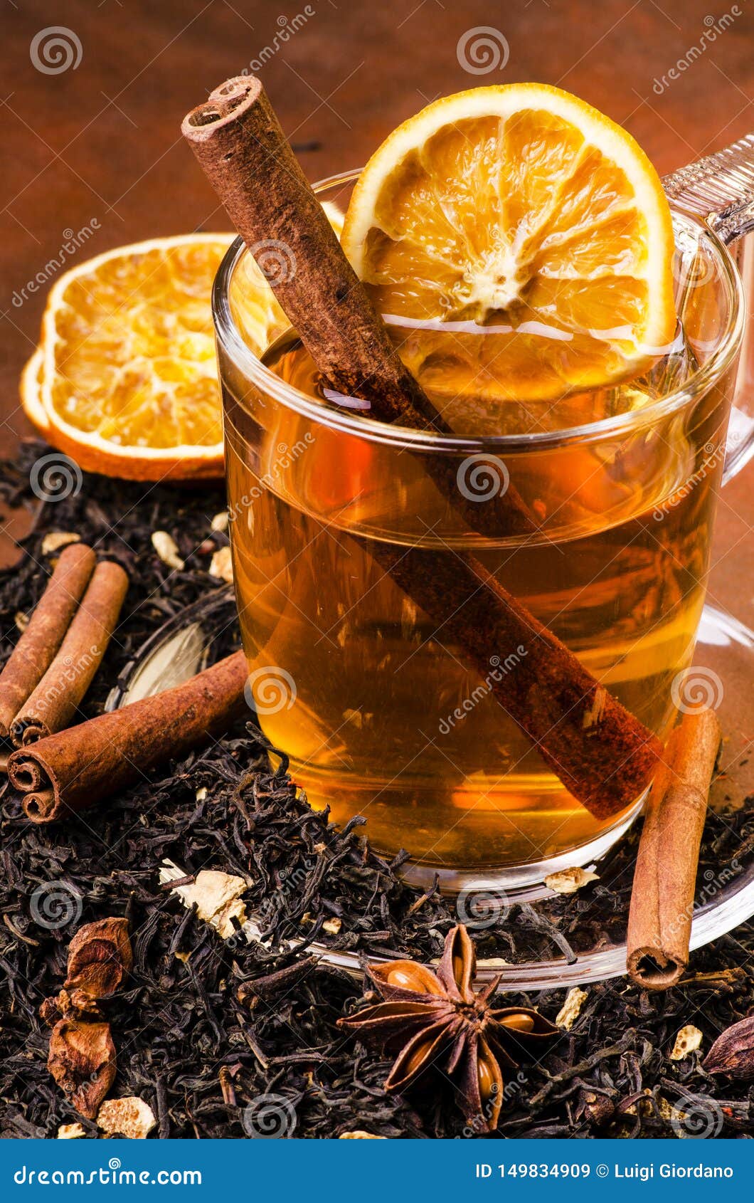 Cup of Black Tea with Aromas Stock Image - Image of tradition ...