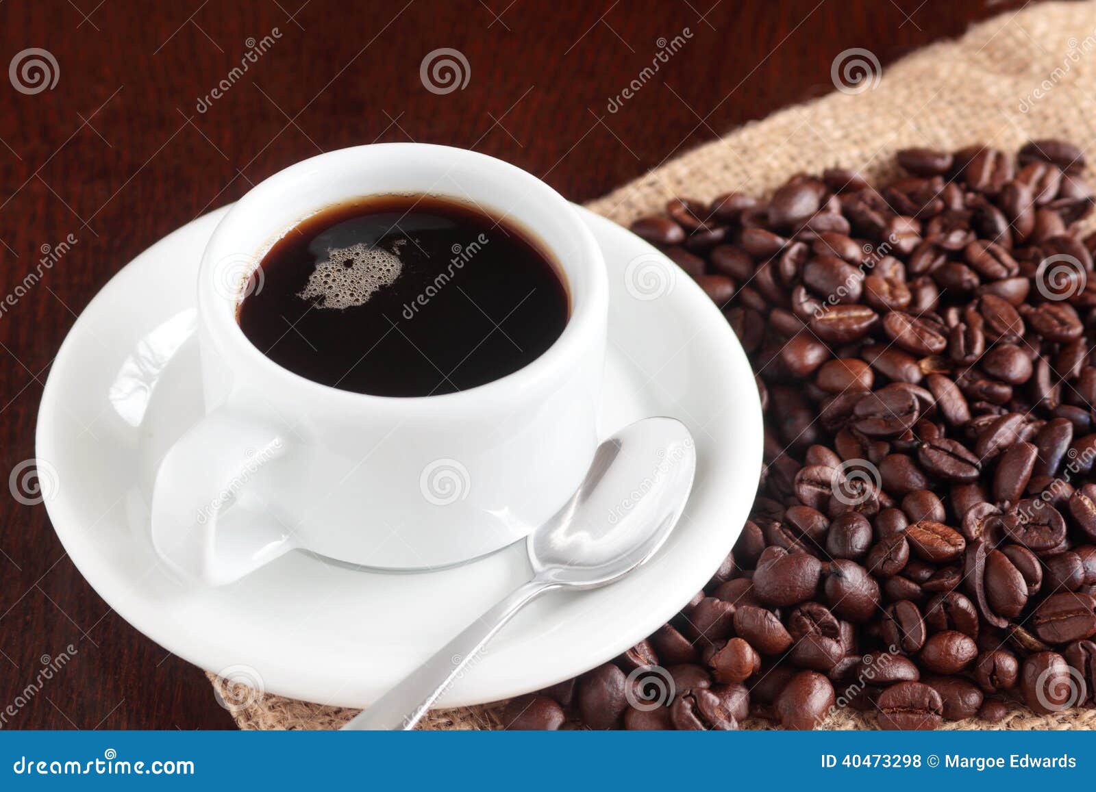 Cup of brewed coffee stock photo. Image of beans, horizontal 40473298