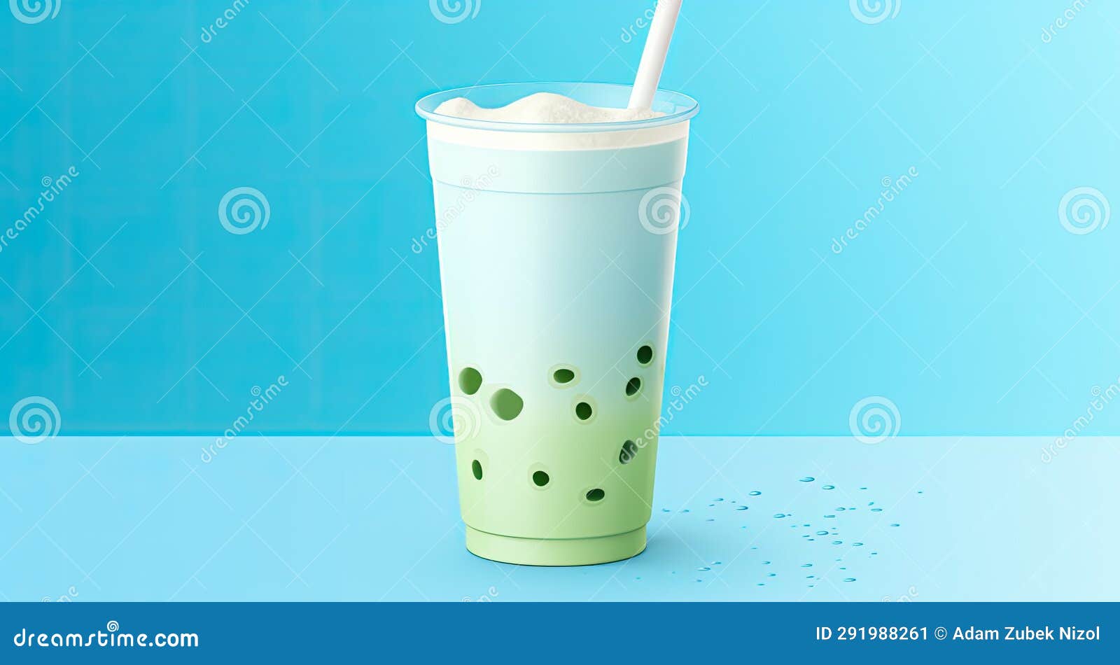 A cup of bubble tea stock illustration. Illustration of milk 291988261