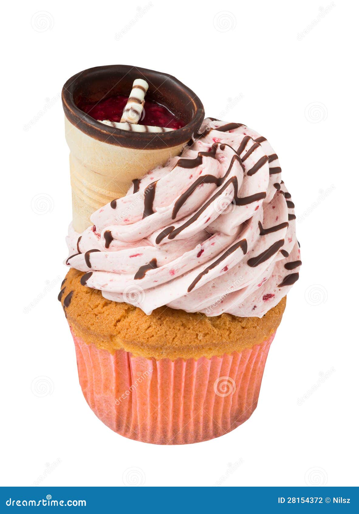 Cup cake with fruit jelly stock photo. Image of cake 28154372